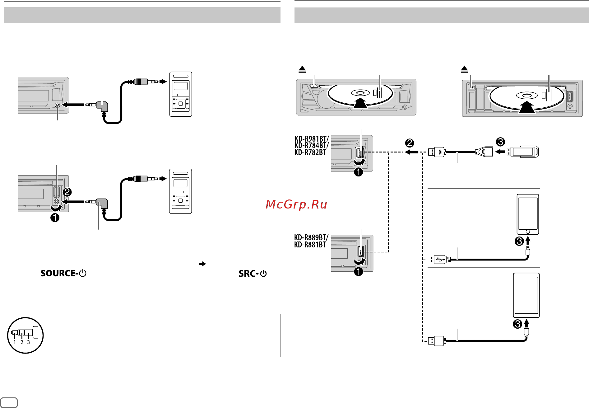 JVC KD-R889BT 4x22Вт [12/144] Cd usb ipod android