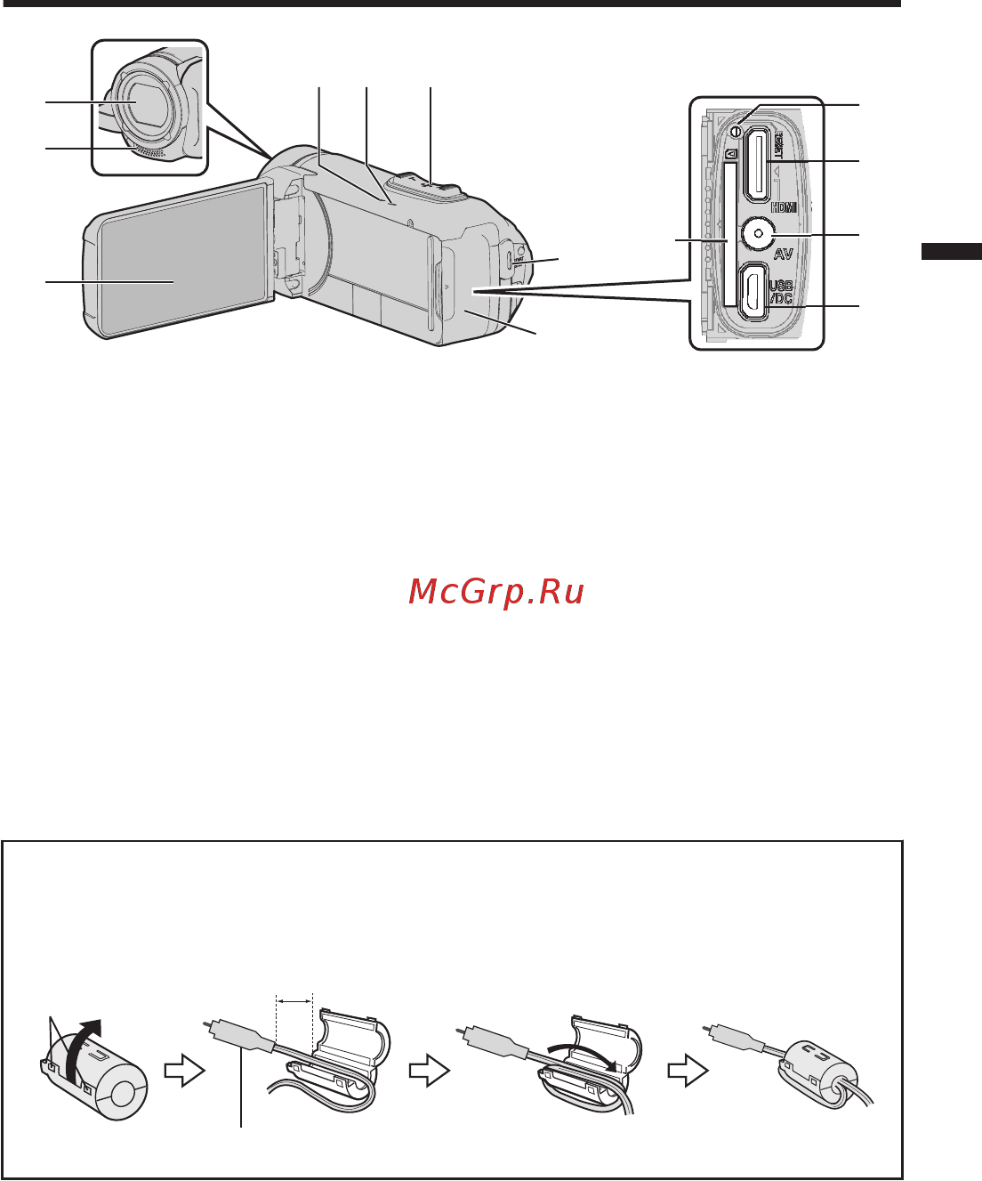 JVC GZ-R435GEU [25/92] Názvy částí a funkcí