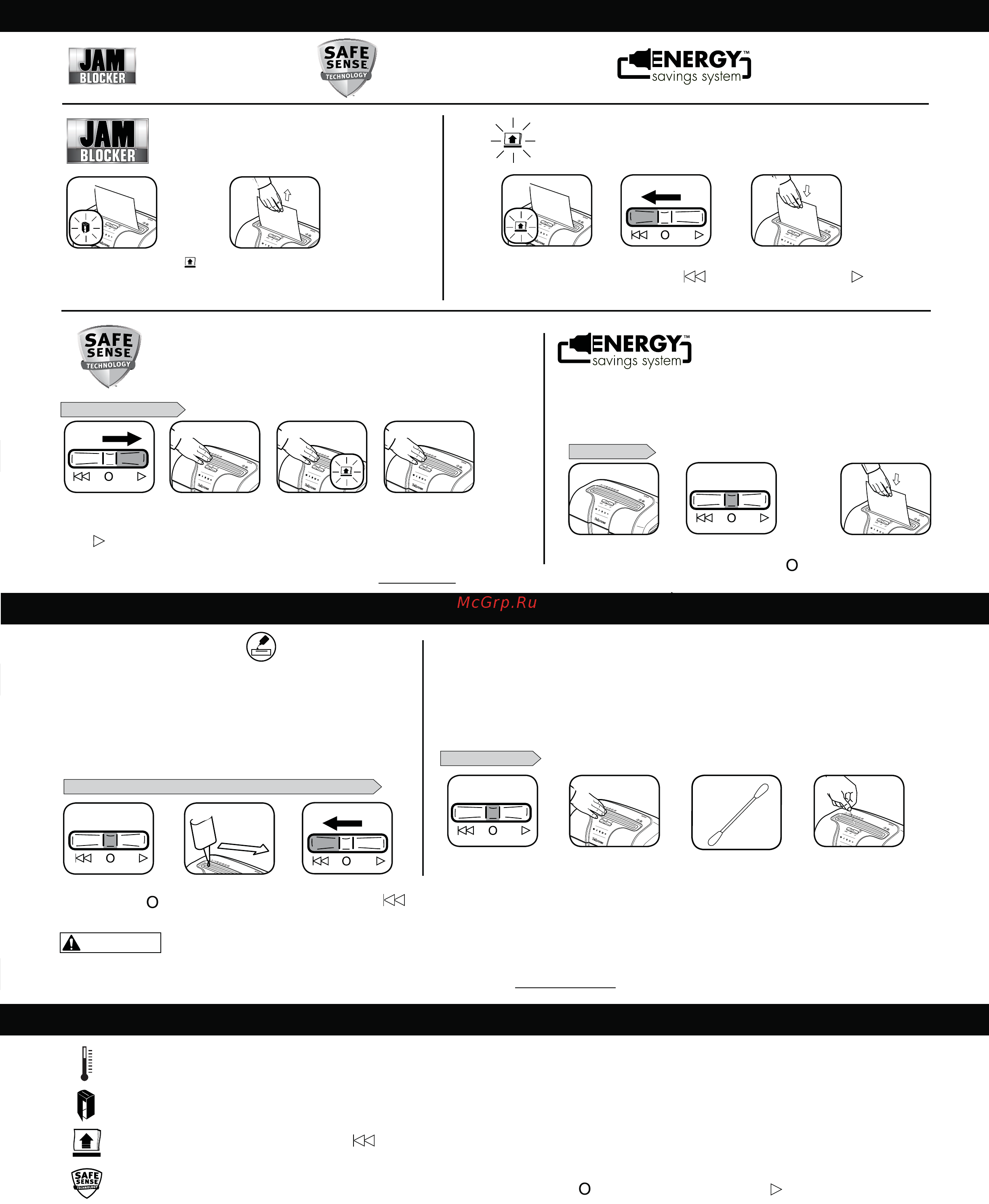 Fellowes 63Cb  FS 46001 [33/44] Fungovanie technológie safesense