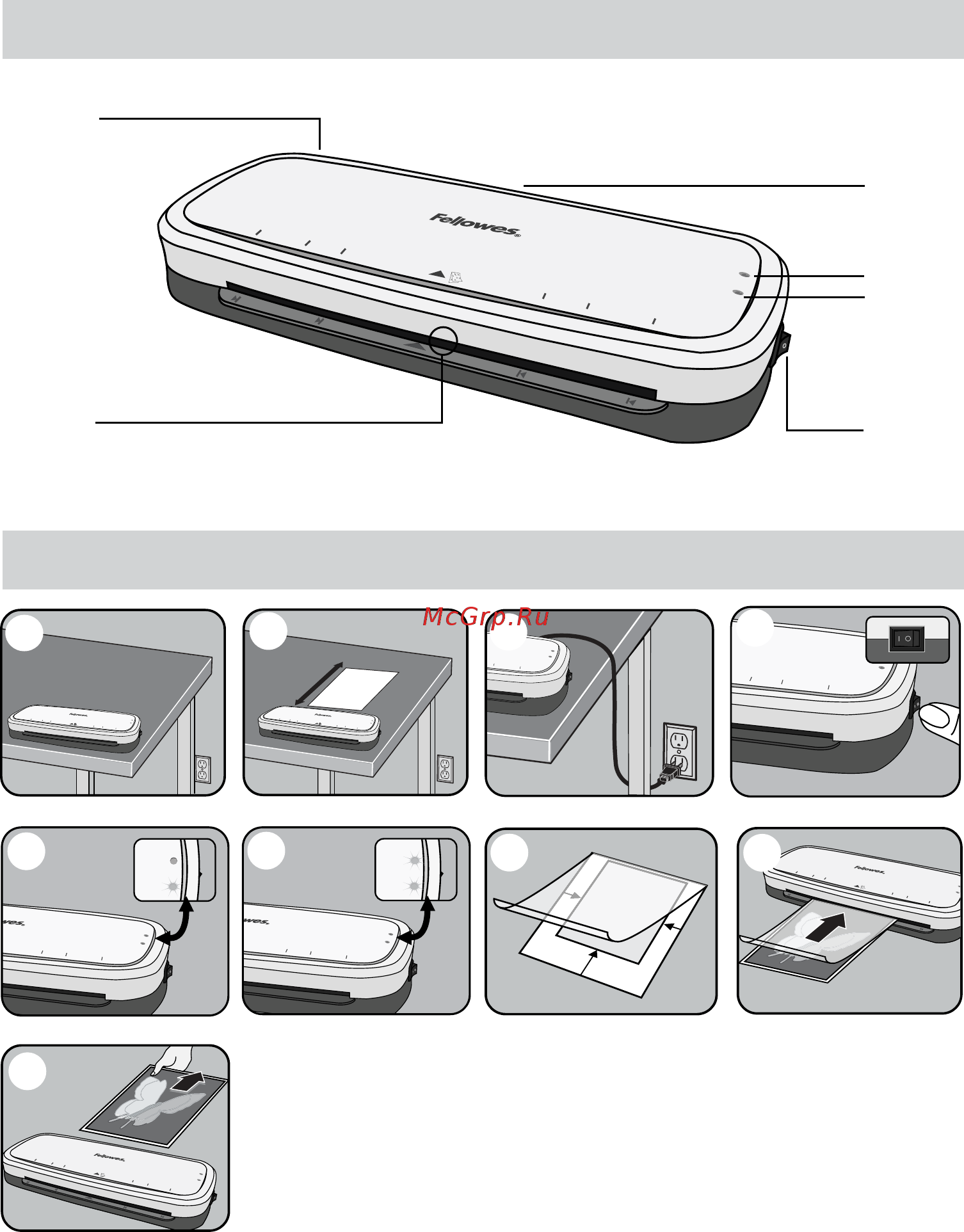 Fellowes L125-A4 [3/70] Laminator controls