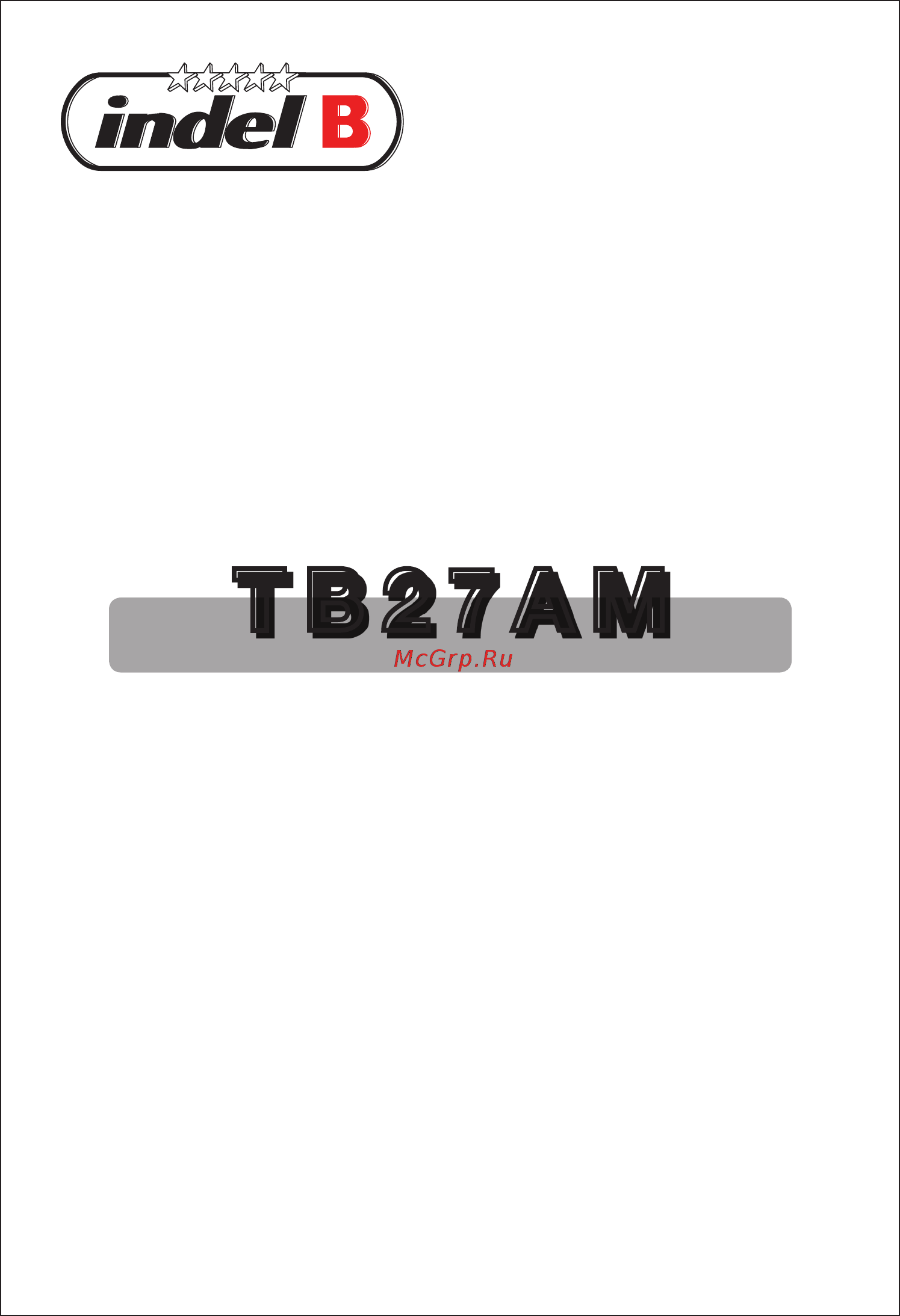 Indel B TB27AM Инструкция по эксплуатации онлайн