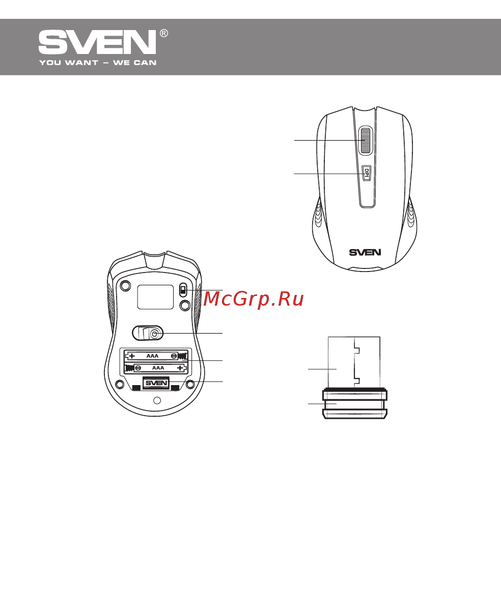 Sven RX-400W [10/20] Безпровідна оптична миша