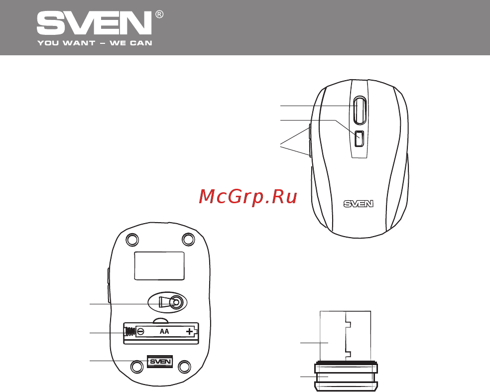 Sven RX-425W Gray [16/20] Wireless optical mouse