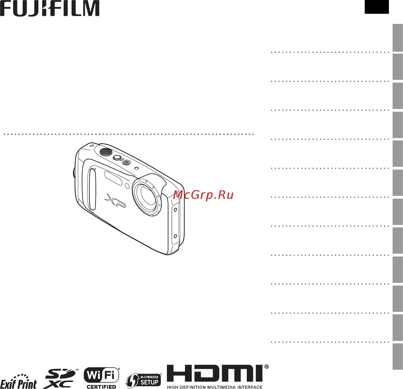Fujifilm FinePix XP120 Sky Blue Инструкция по эксплуатации онлайн