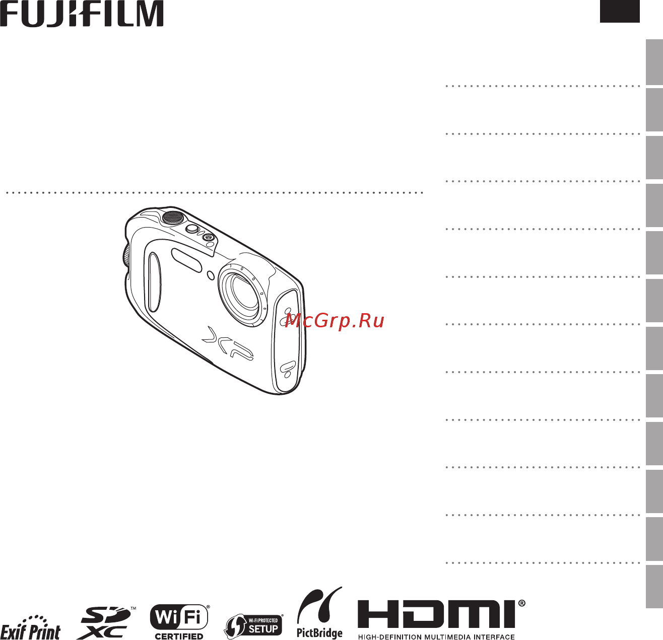 Fujifilm FinePix XP70 Orange Инструкция по эксплуатации онлайн