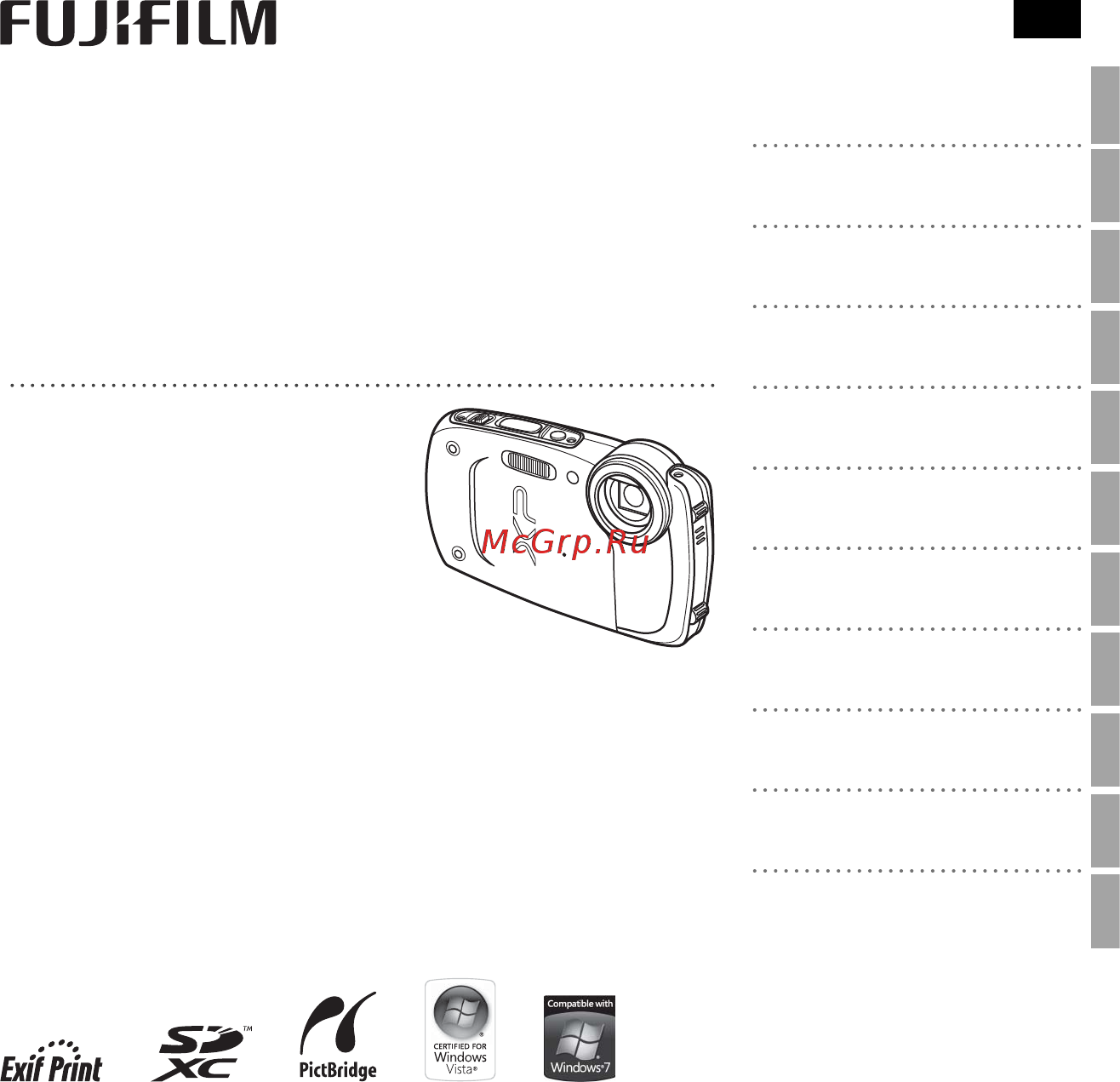 Fujifilm FinePix XP30 Black + горный чехол Инструкция по эксплуатации онлайн