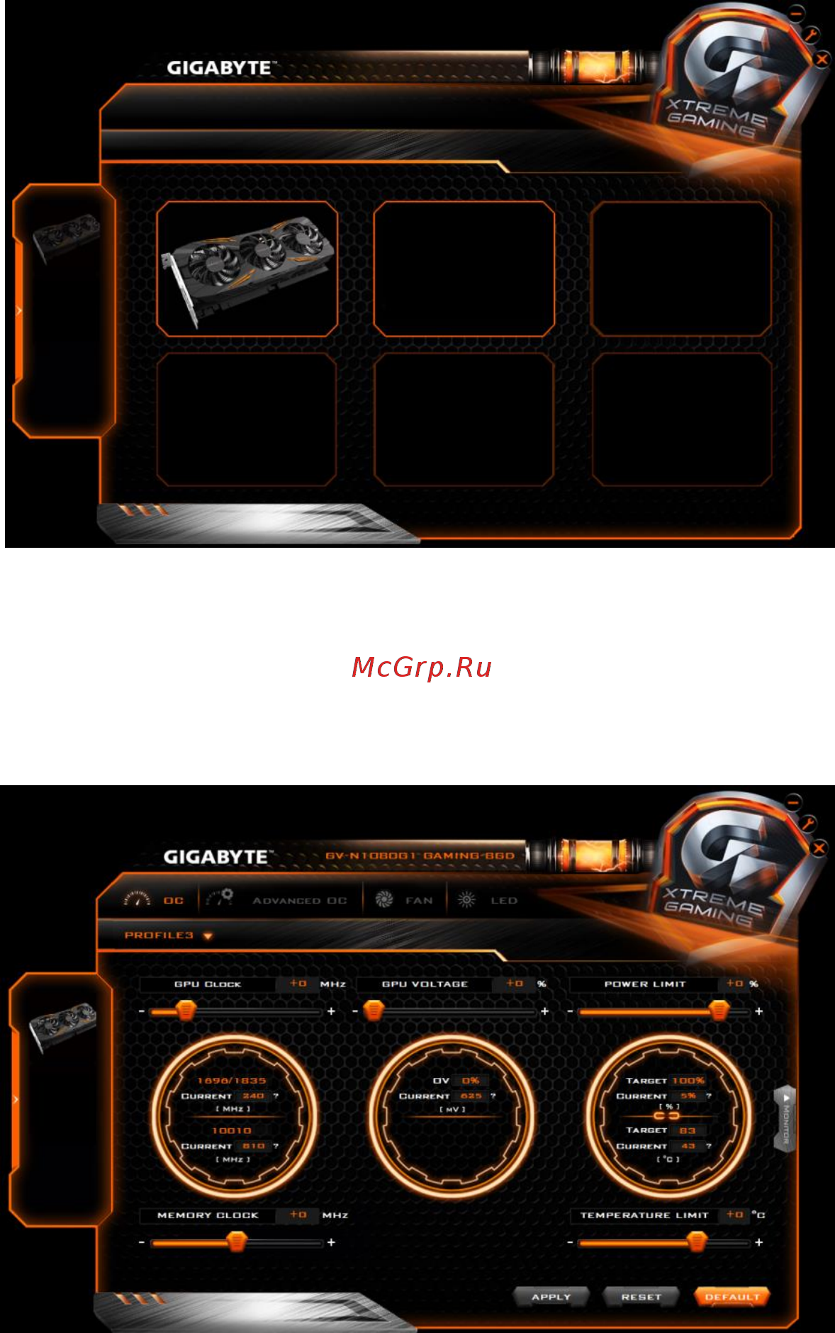 Gigabyte GV-RX480 G1 GAMING 8G, RX 480, 8ГБ, GDDR5, Retail [11/19] Gigabyte xtreme engine