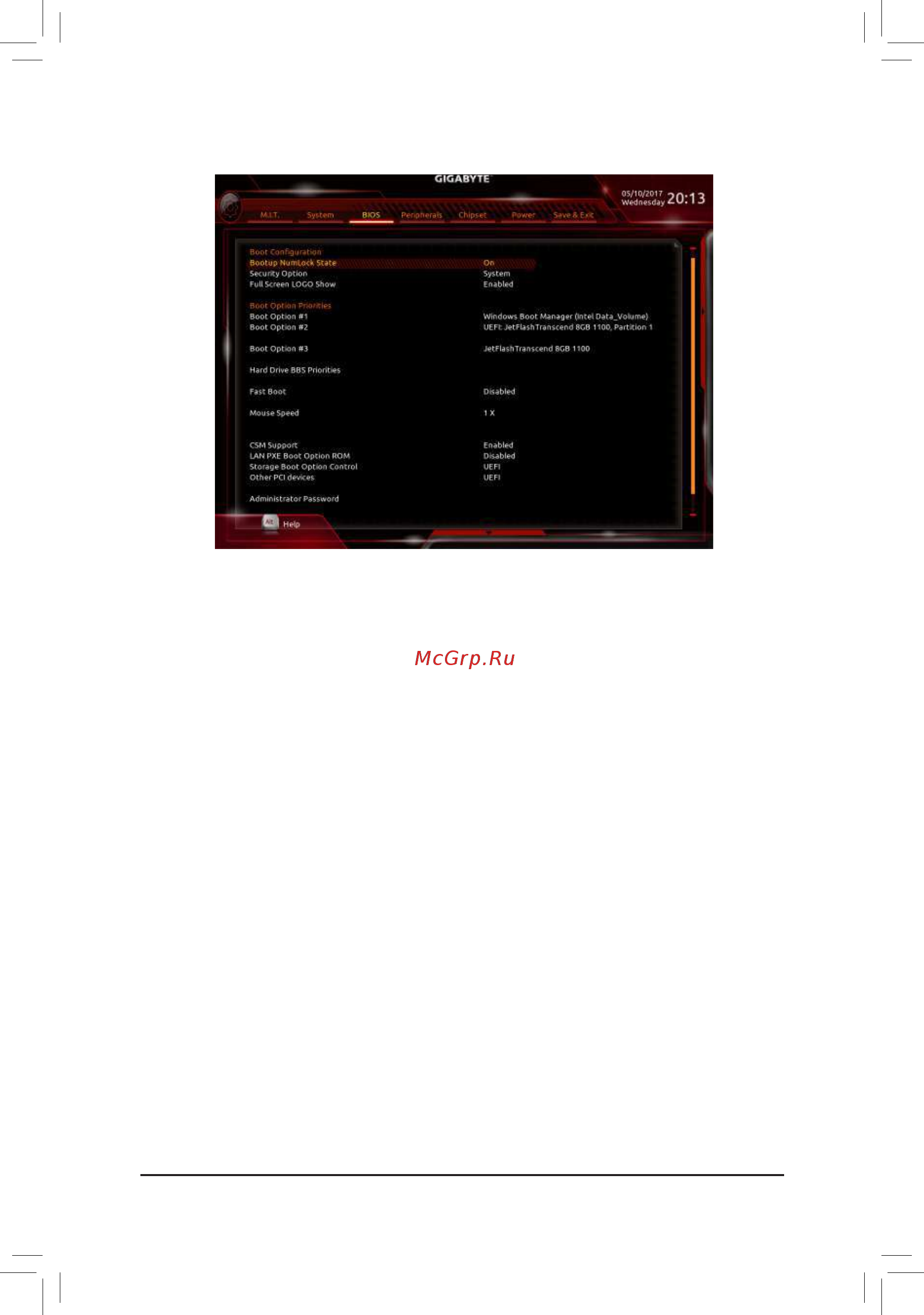 Gigabyte GA-X299 AORUS GAMING 7 [61/152] 5 bios