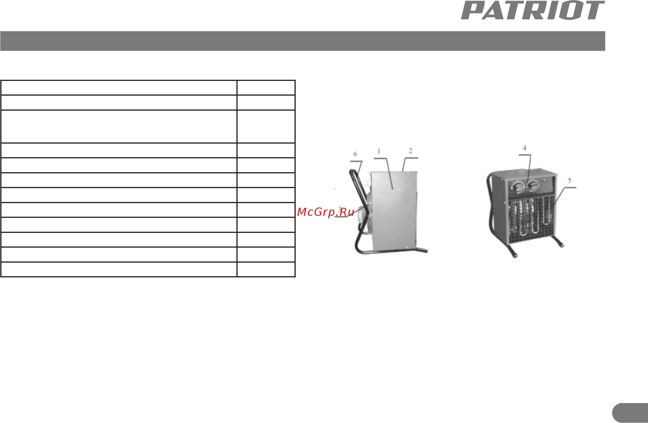 Patriot PT-Q 3 [6/11] Технические характеристики 4 комплектация 5 устройство и принцип работы