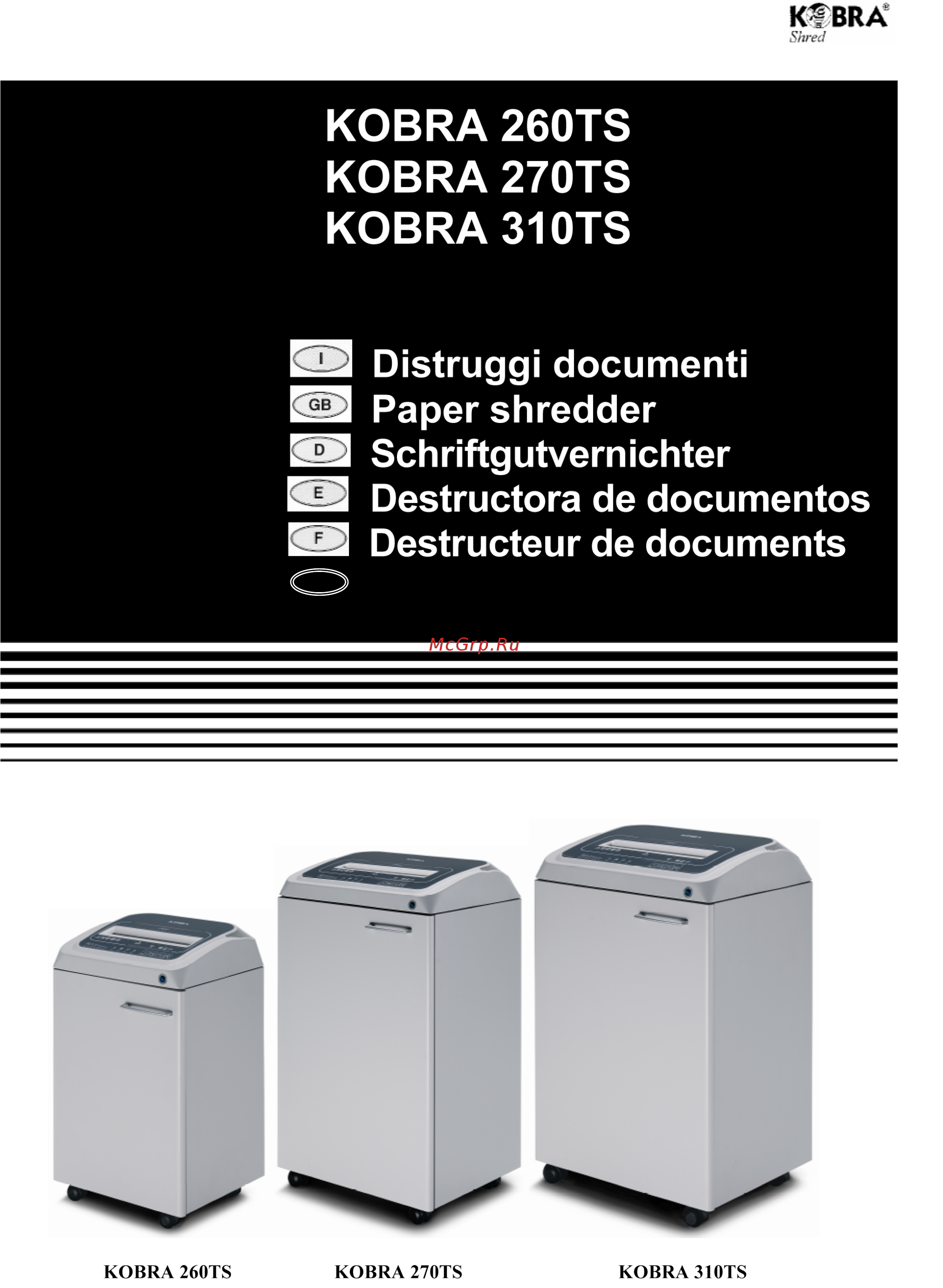 Kobra 270 TS S5 Инструкция по эксплуатации онлайн