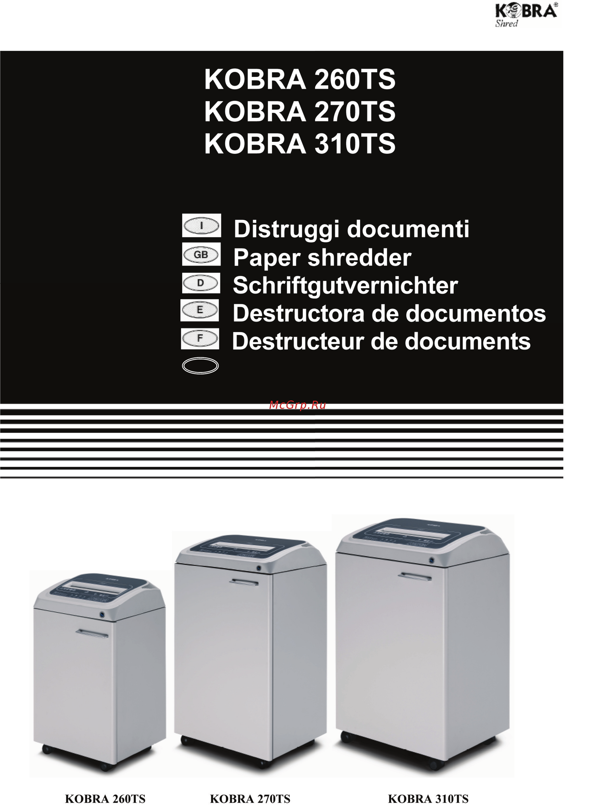 Kobra 260 TS C2 Инструкция по эксплуатации онлайн