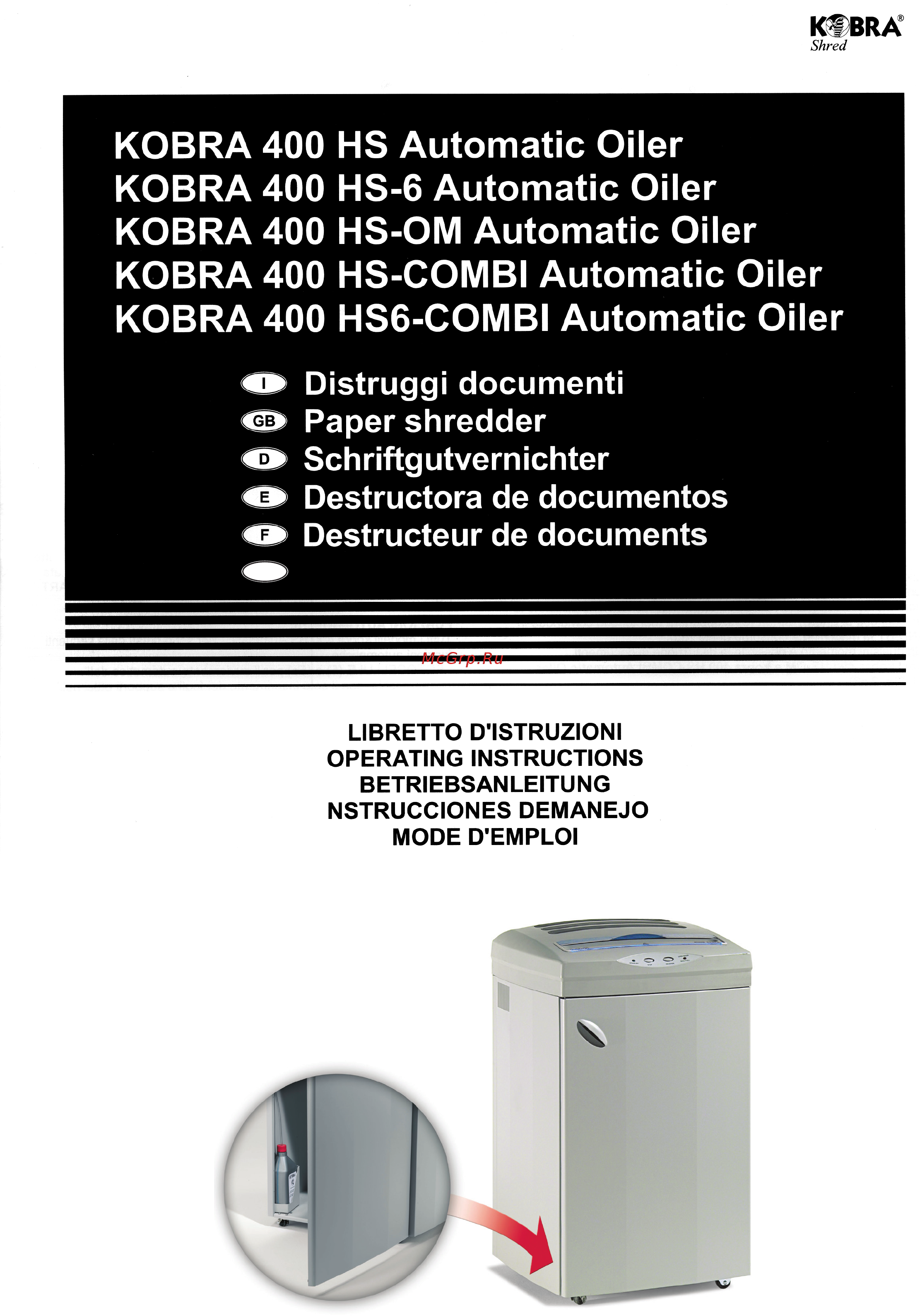 Kobra 400 HS-6 Combi Инструкция по эксплуатации онлайн
