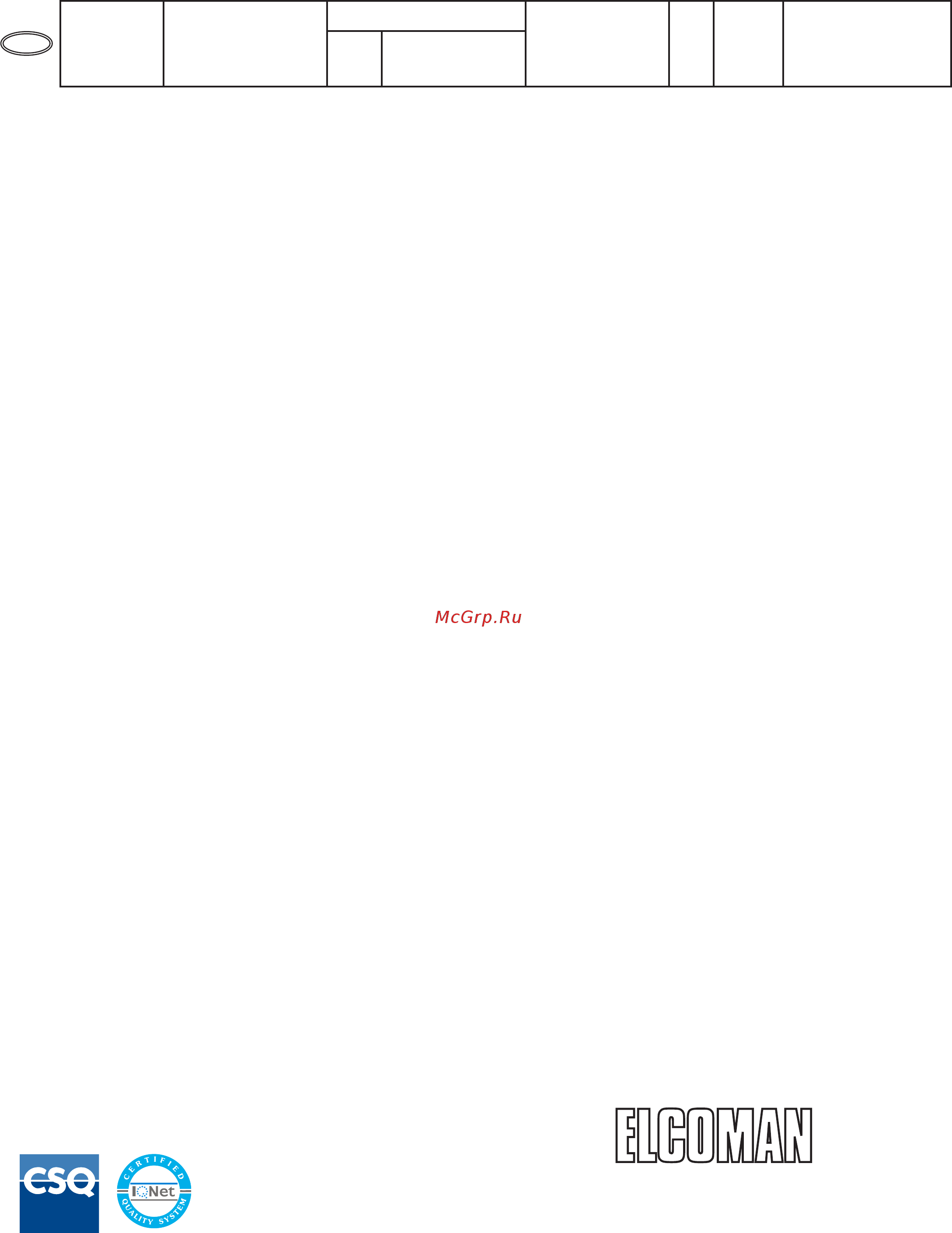 Kobra 400 HS-6 Combi [5/6] Via gorizia 9 20813 bovisio masciago mb italy www elcoman it