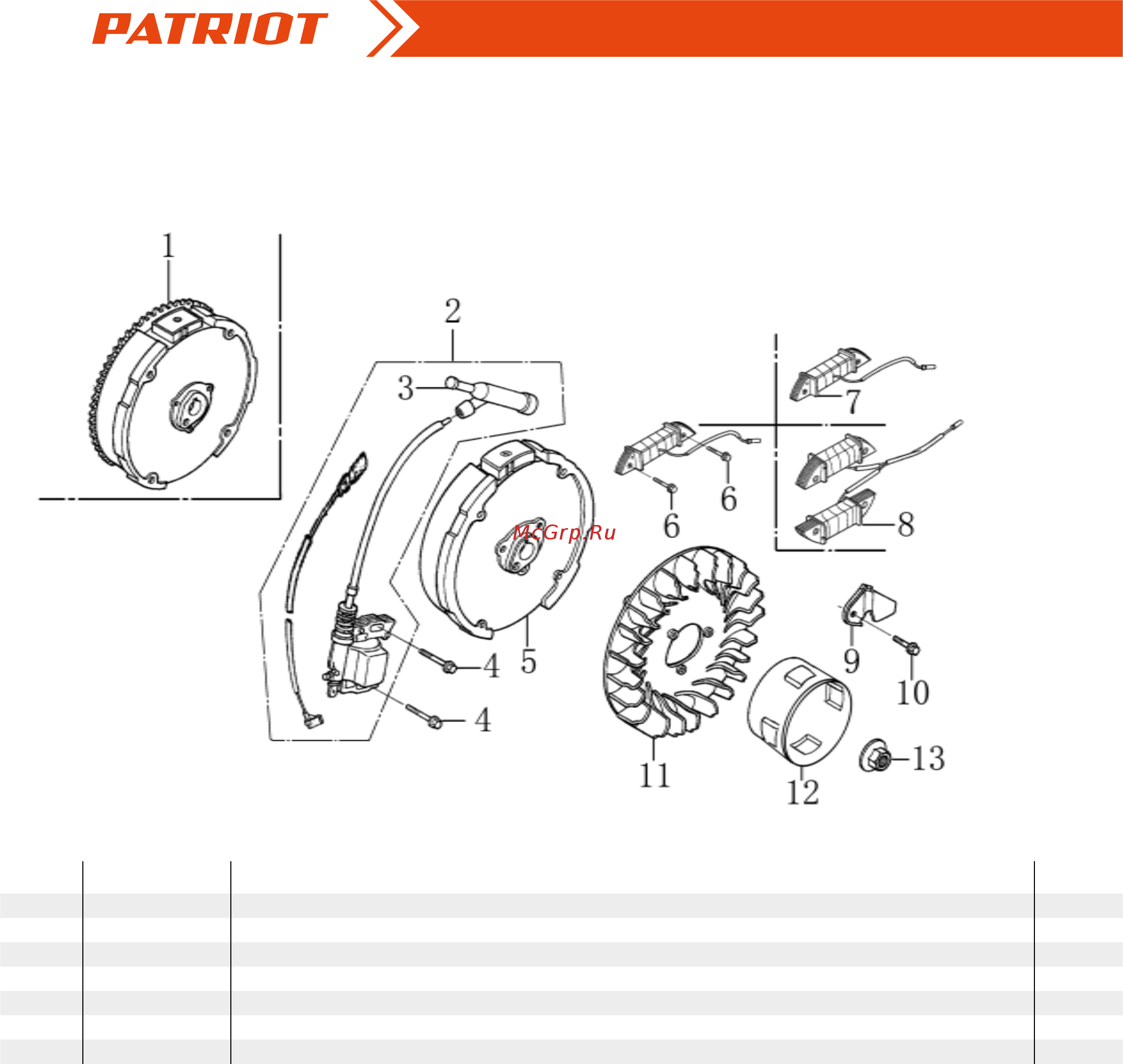 Patriot PRO 650 [17/22] Артикул 426108410 маховик схема m