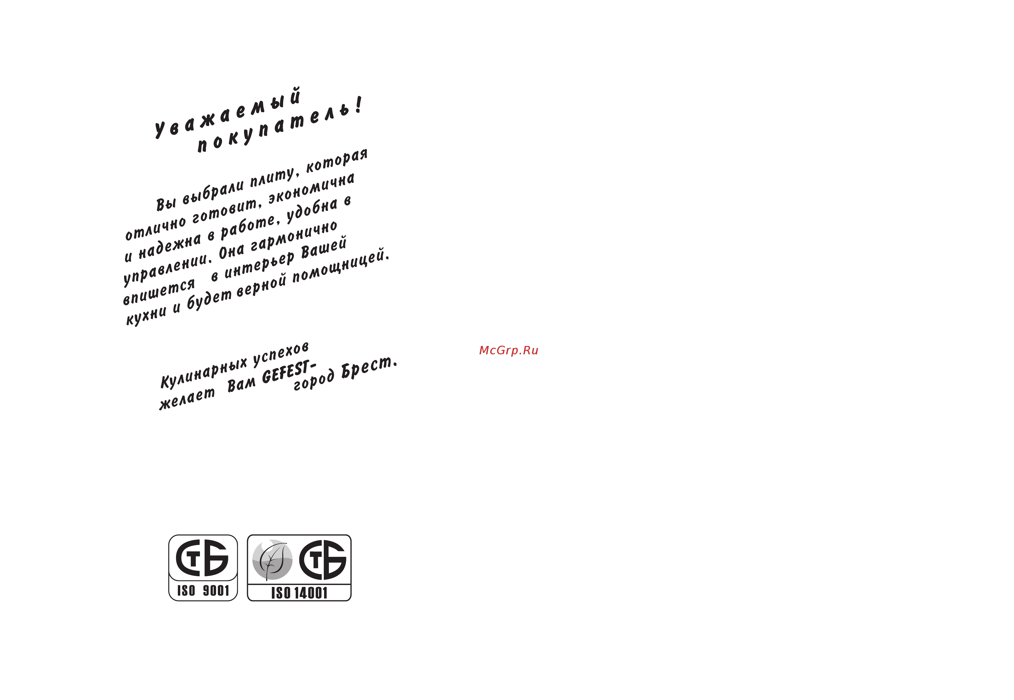 Gefest 5140-01 0035 Инструкция по эксплуатации онлайн [2/34] 225111