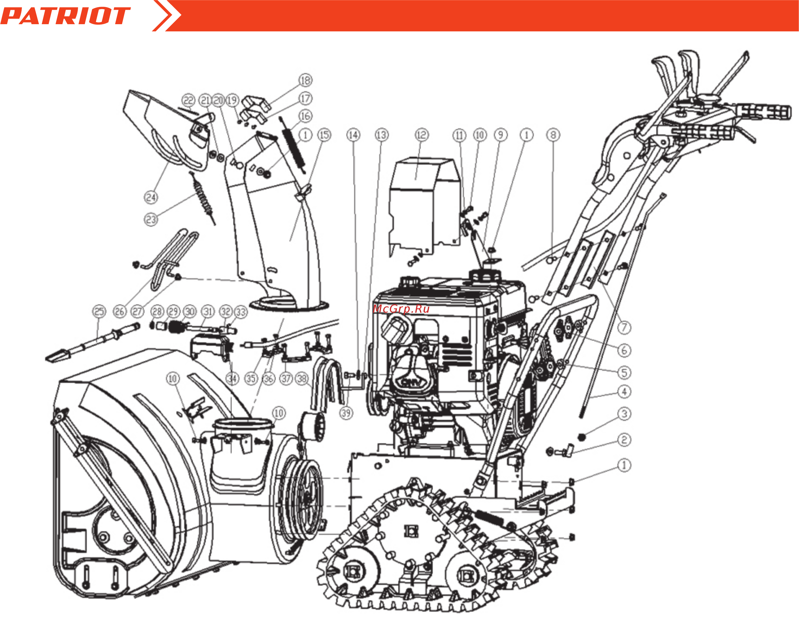 Patriot PRO 951 ED Деталировка онлайн [2/14] 225133