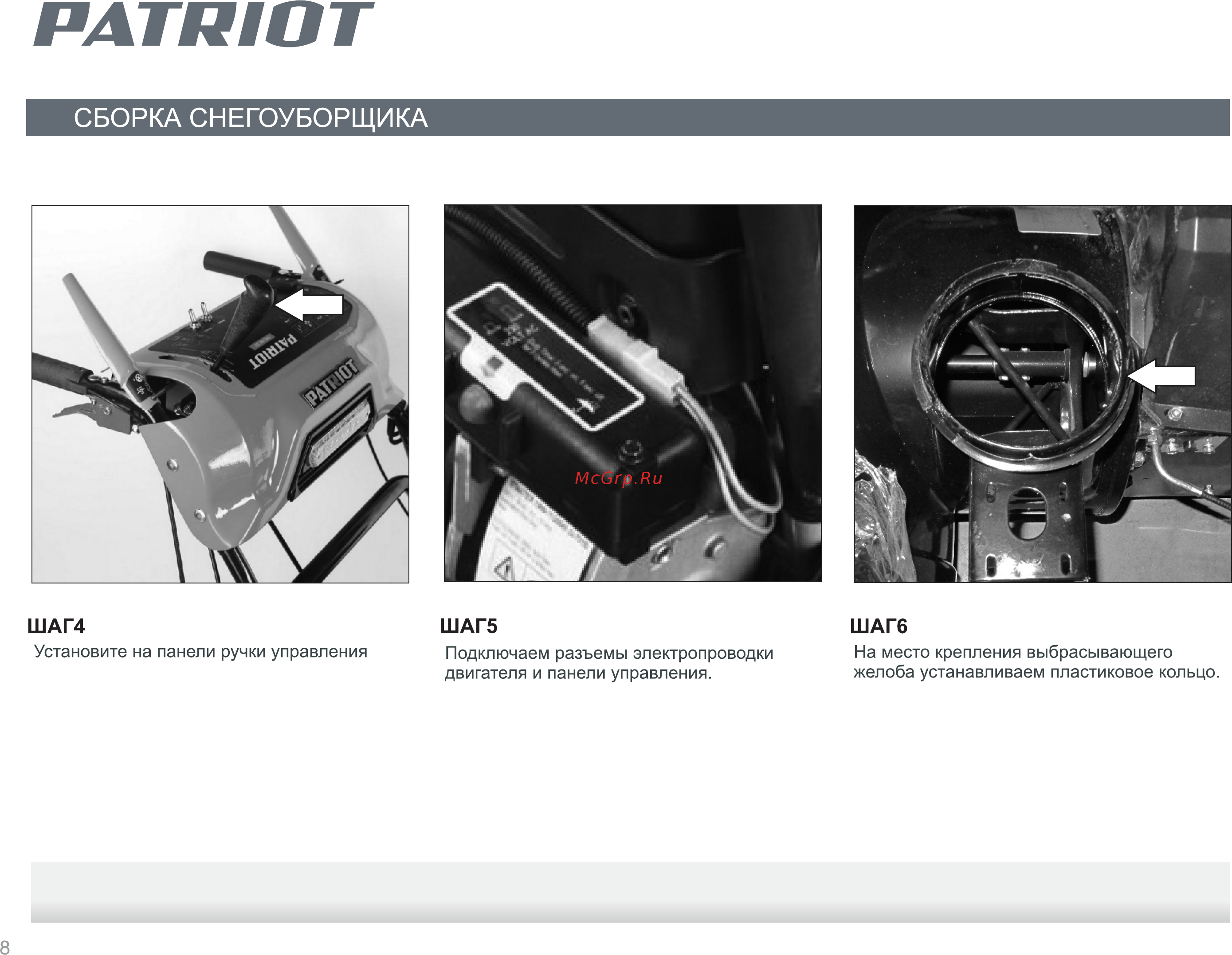 Patriot PRO 981 ED [8/24] Сборка снегоуборщика