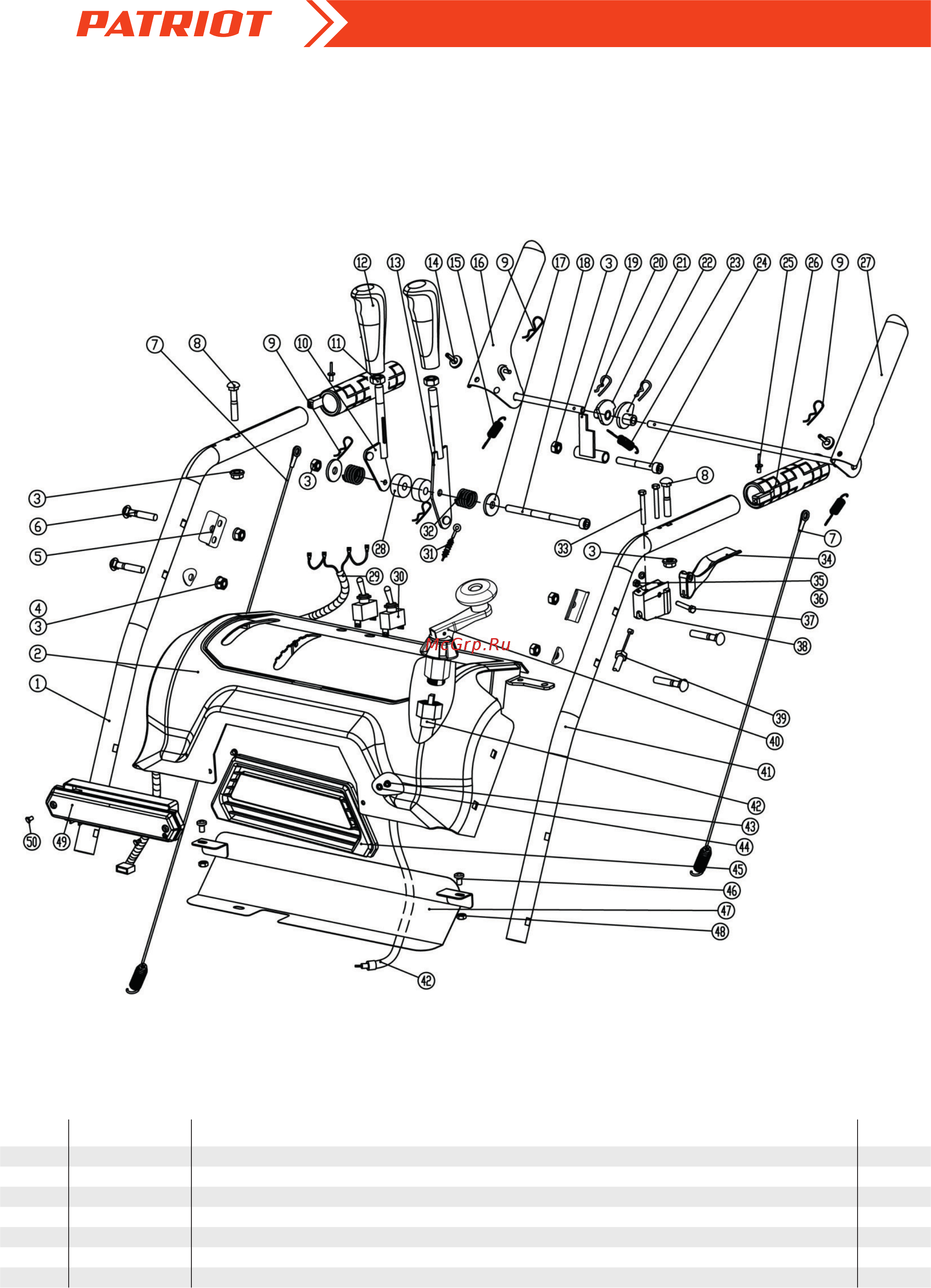 Patriot PRO 1401 ED [9/15] Артикул 426 10 8455 ручка управления