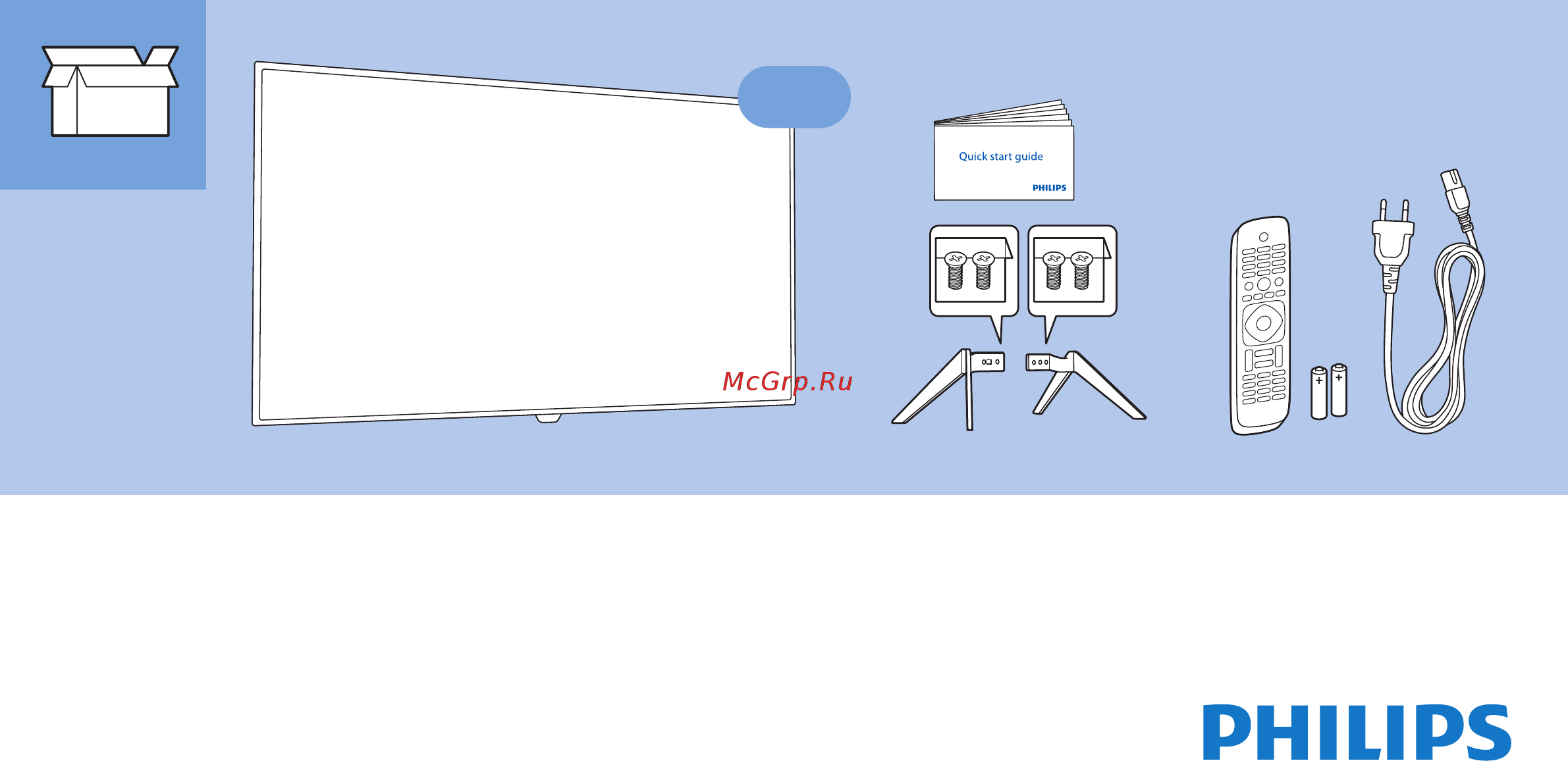 Philips 65PUS6121/12 Краткое руководство онлайн