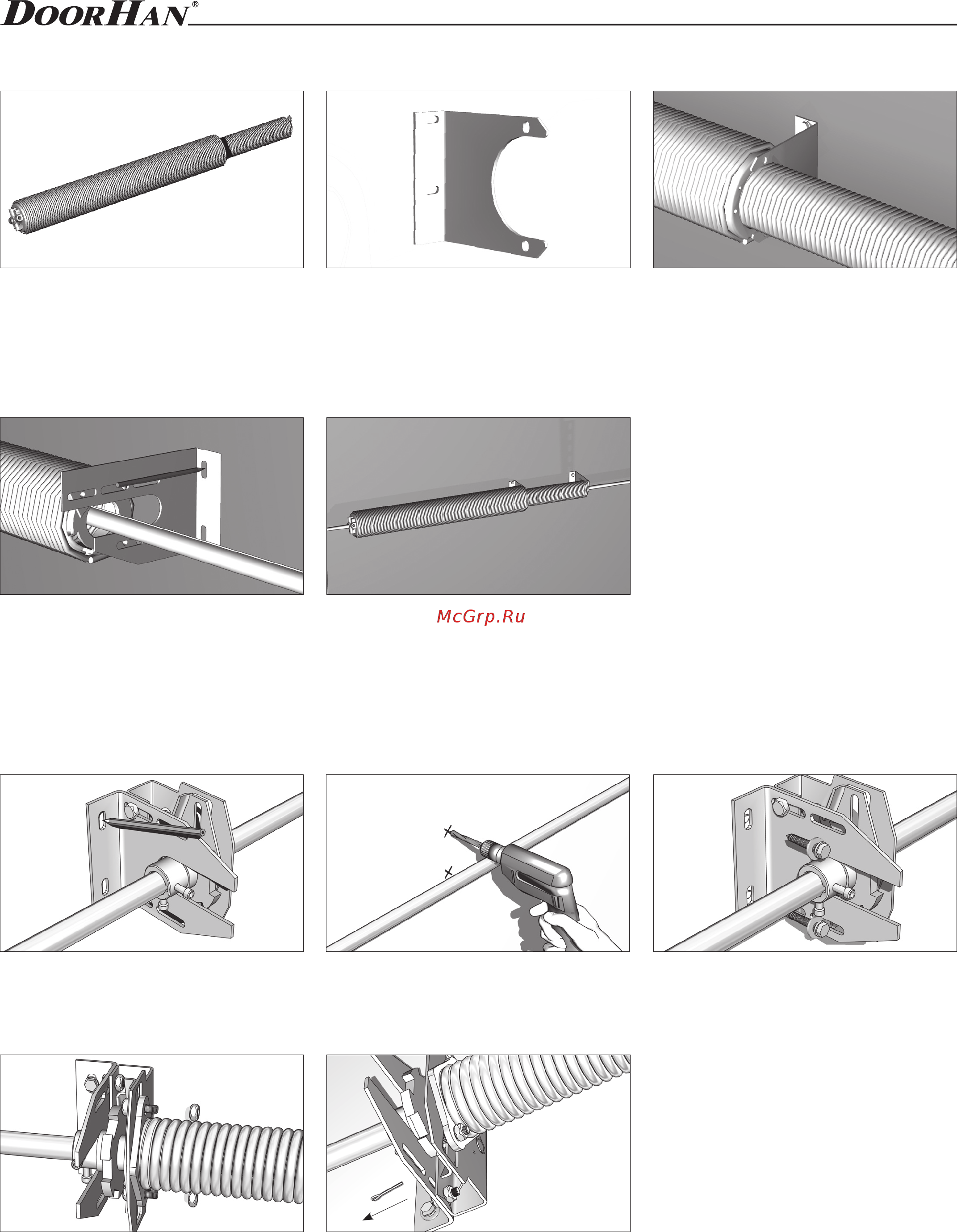 DoorHan ISD02 [24/40] Торсионный механизм пружина в пружине