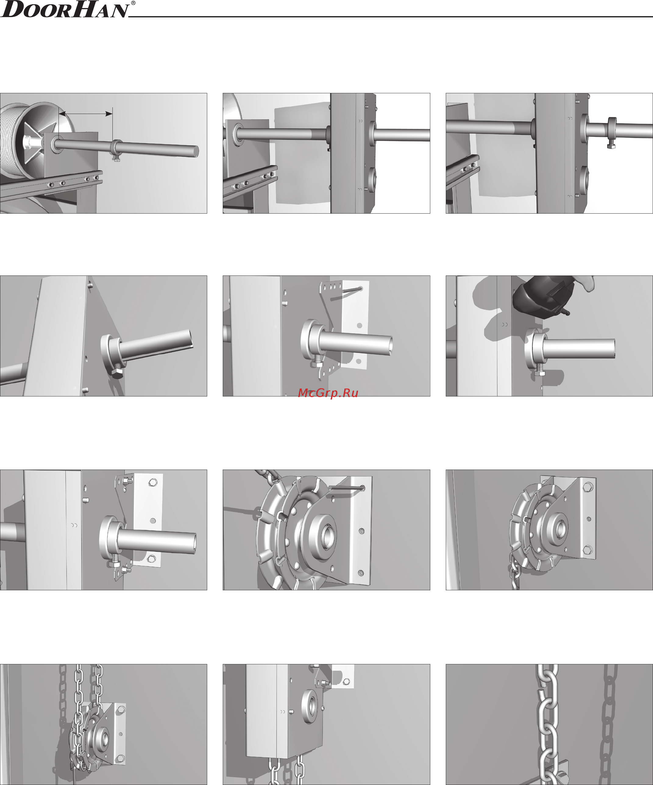 DoorHan ISD02 [27/40] Установка ручного цепного привода