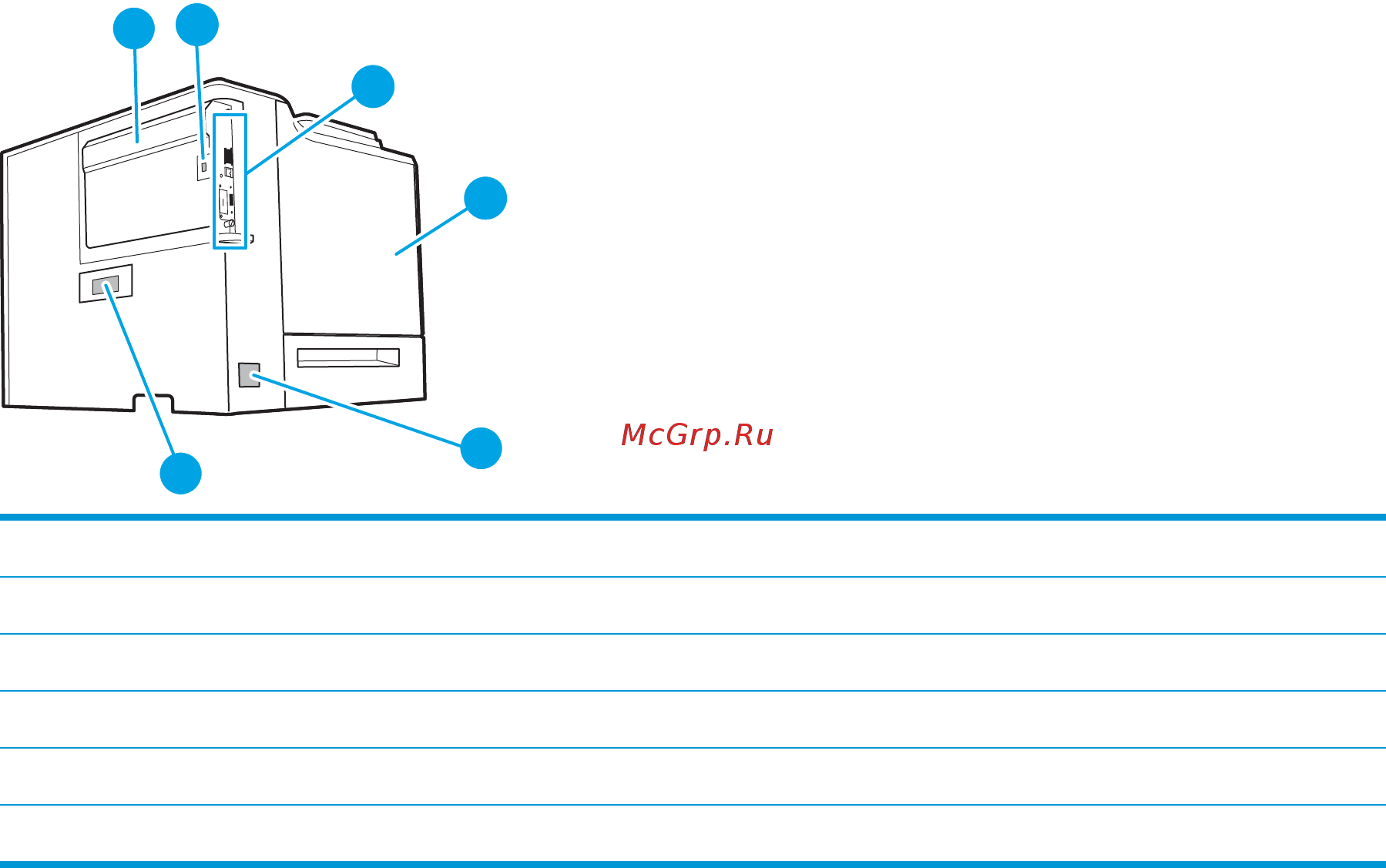 HP Color LaserJet Enterprise M653dn [13/164] Вид принтера сзади
