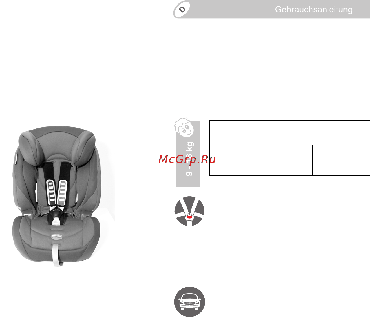 Britax Roemer EVOLVA 1-2-3 plus [6/252] Eignung