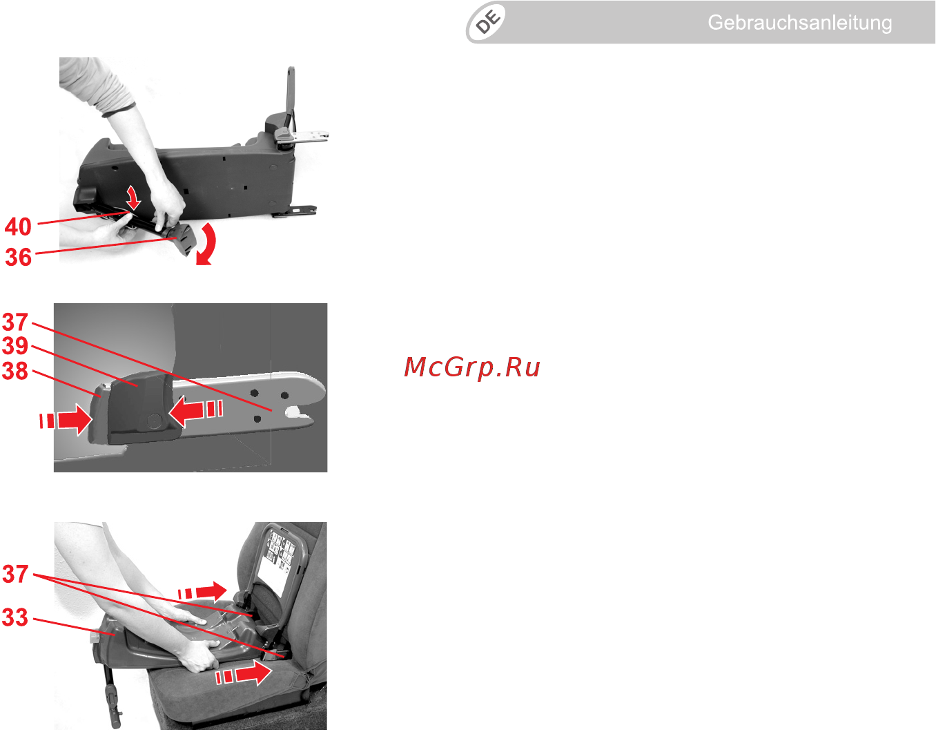 Britax Roemer BABY-SAFE ISOFIX BASE Инструкция по эксплуатации онлайн [18/139] 225952