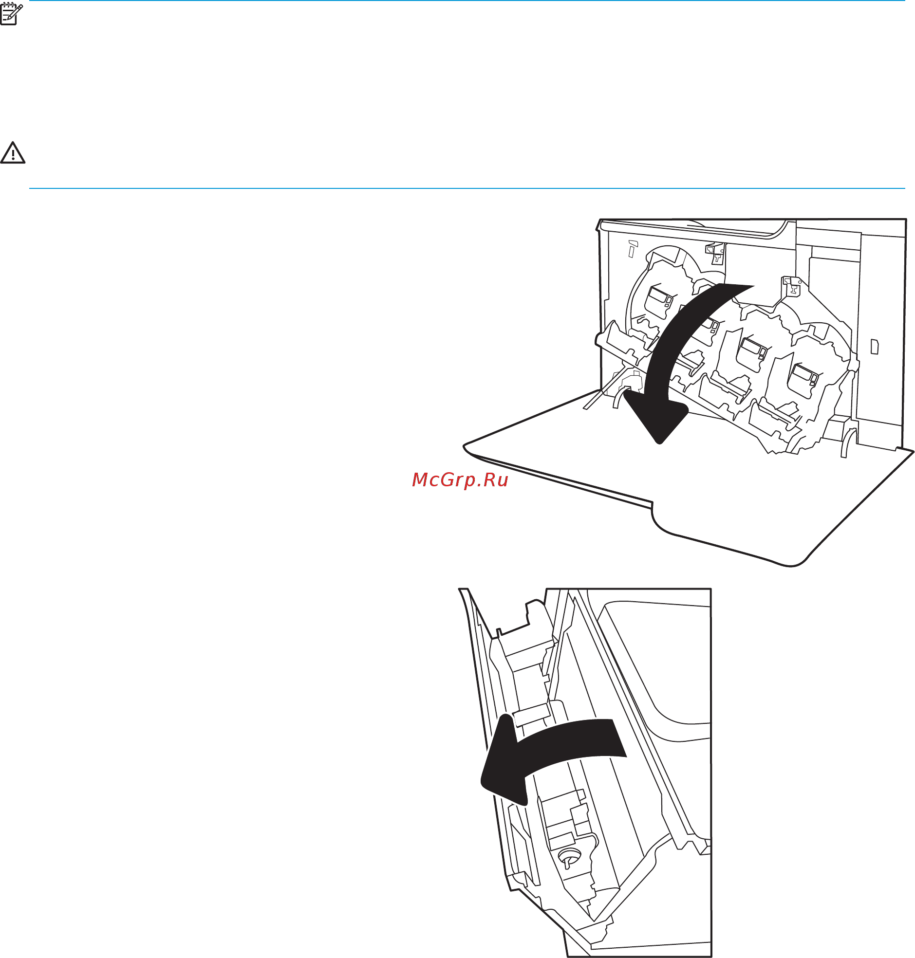 HP Color LaserJet Enterprise Flow MFP M682z [72/282] Замена модуля сбора тонера