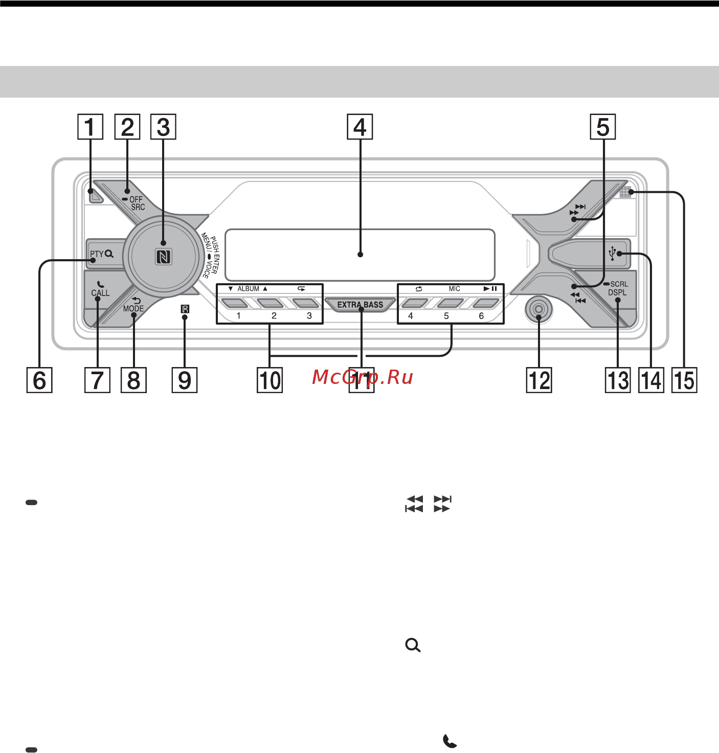 Sony DSX-A410BT/Q [5/236] Guide to parts and controls