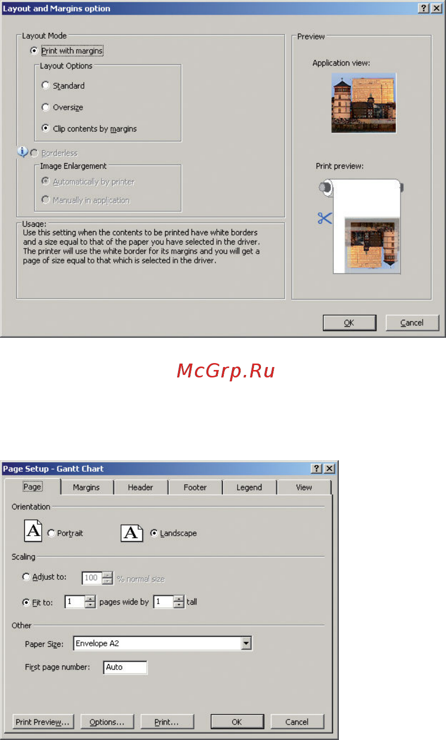 HP Designjet Z2600 PS [110/199] Печать и масштабирование в microsoft office