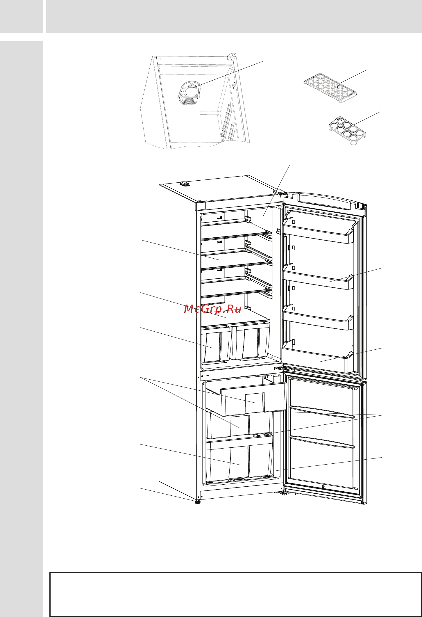 Schaub Lorenz SLUS335S2 [10/56] The parts of the appliance and the compartments