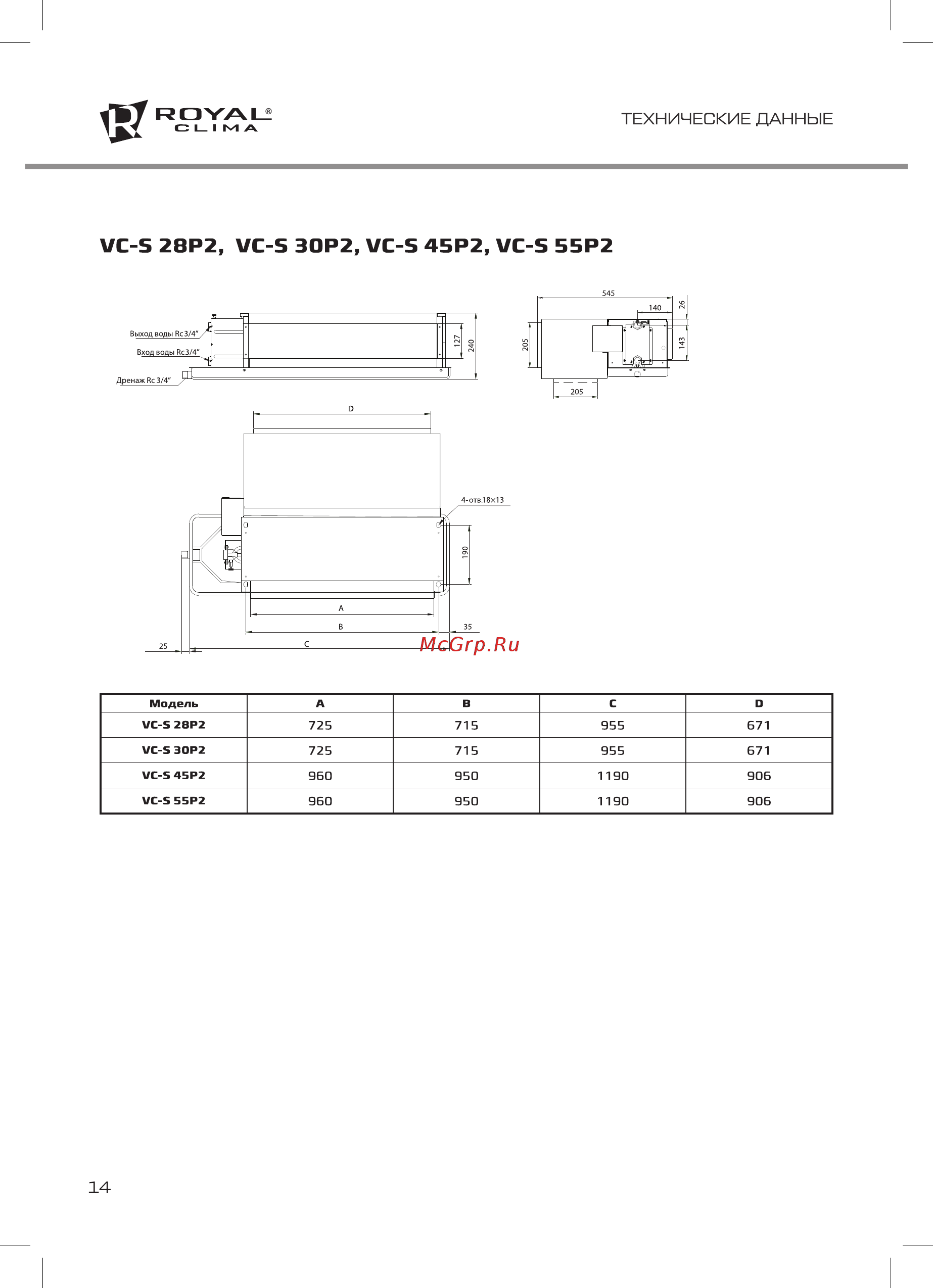 Royal Clima SORGENTE VC-S 30P2A [14/16] Ус 5 28р2 ус 5 30р2 ус з 45р2 ус 5 55р2