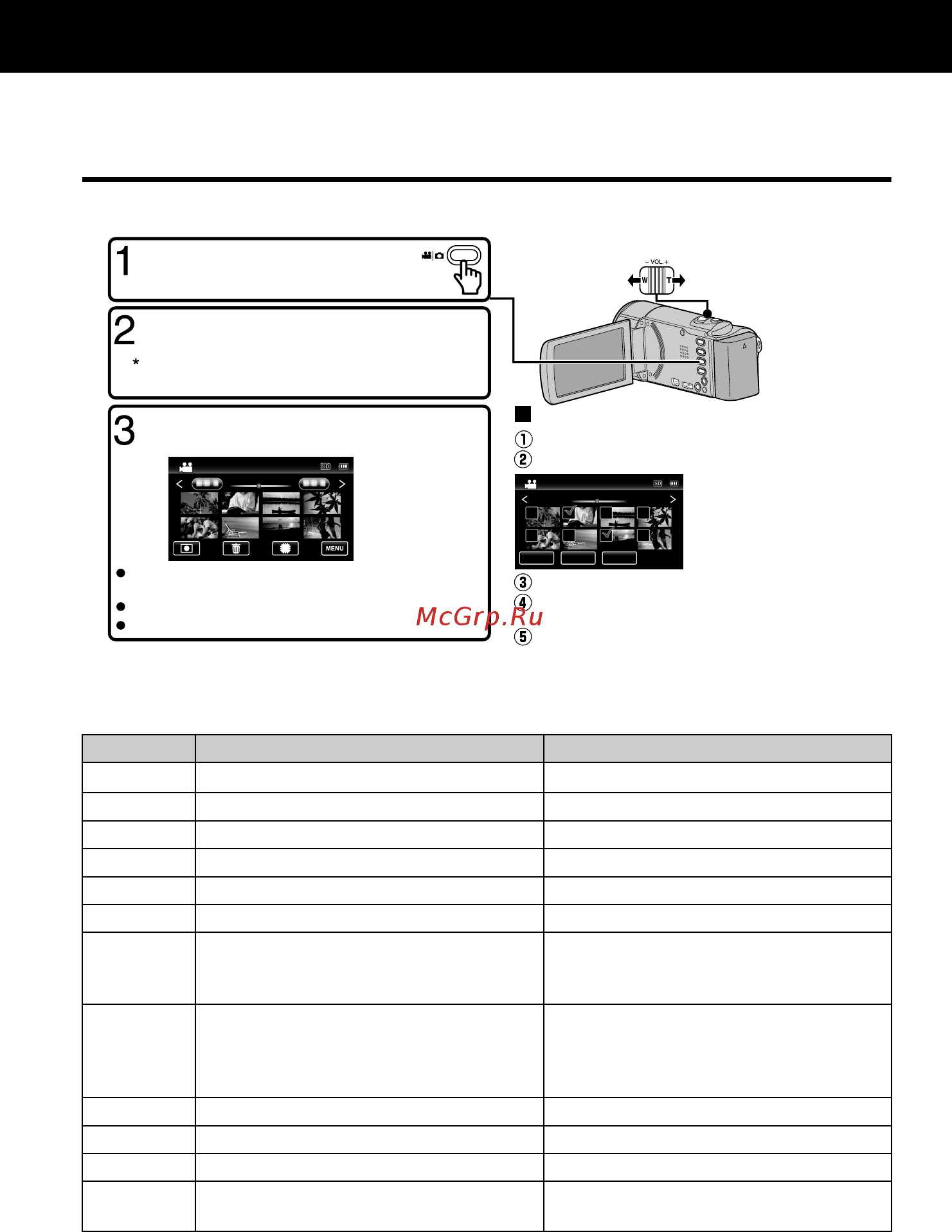 JVC GZ-HM446 BEU [72/116] Воспроизведение удаление файлов на аппарате