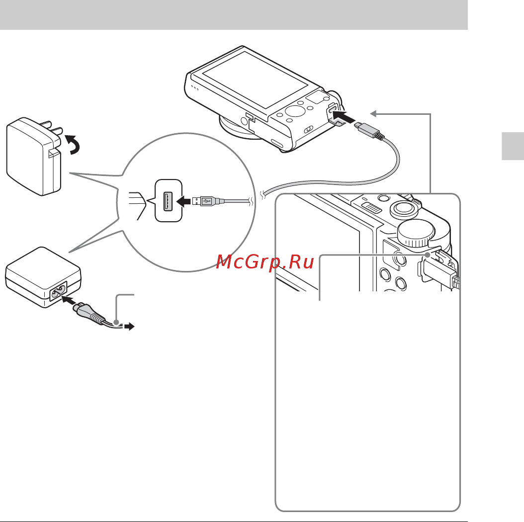 Sony CyberShot WX500 White [13/92] Зарядка аккумулятора