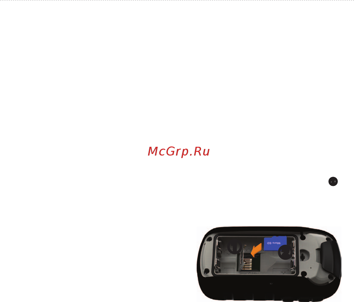 Garmin eTrex 20x GPS Глонасс Россия [43/60] Установка карты памяти microsd