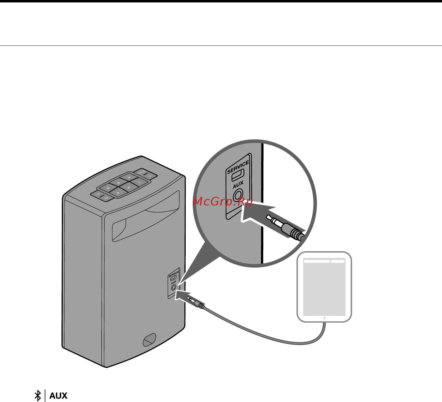 Bose SoundTouch 10 Black [22/30] Использование кабеля для подключения аудио устройства