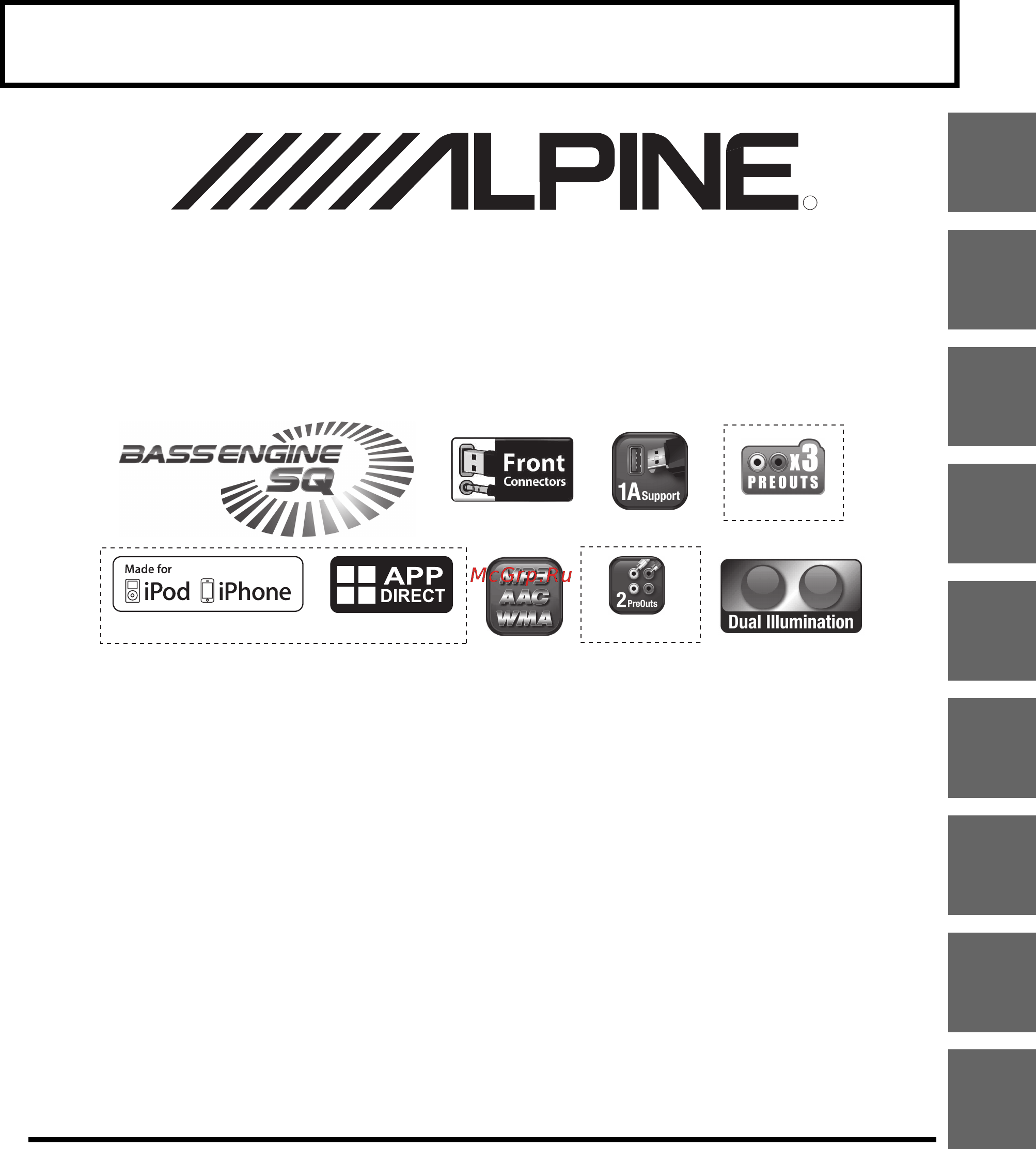 Alpine CDE-190R Инструкция по эксплуатации онлайн