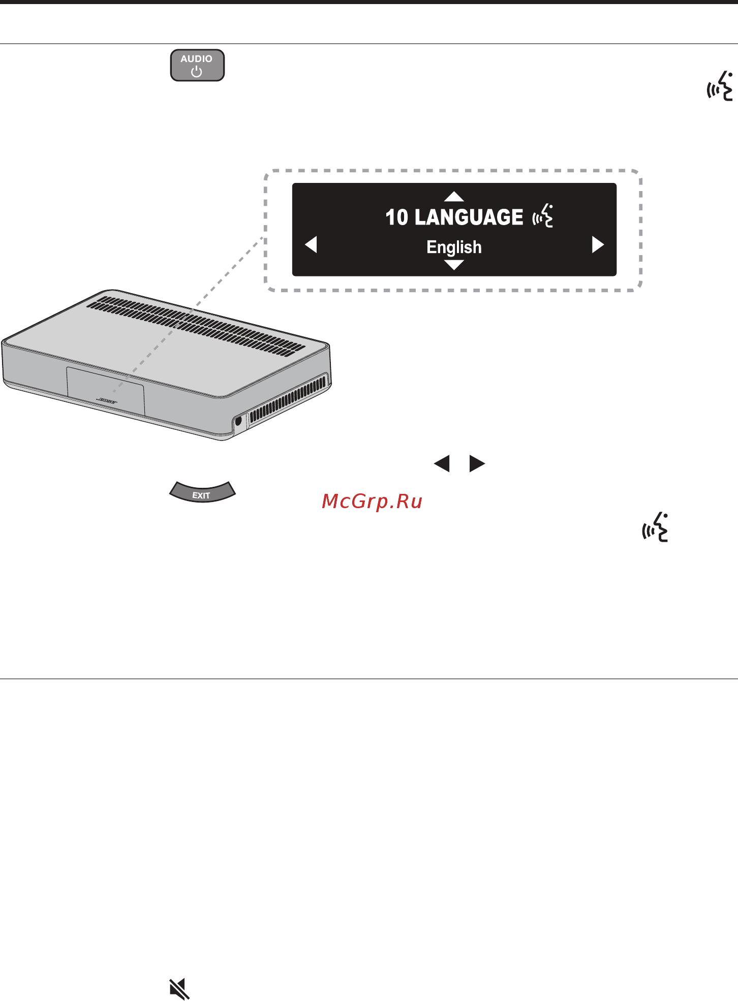 Bose SoundTouch 220 Black [19/40] Включение питания системы и выбор языка