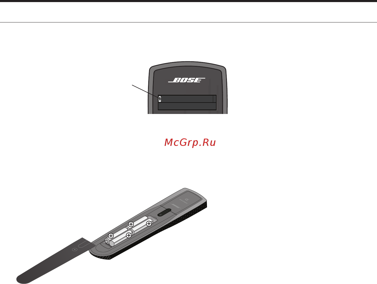 Bose Lifestyle SoundTouch 535 Black [30/34] Замена батареек пульта ду