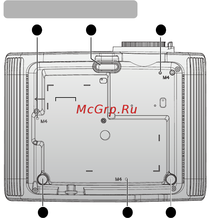 Benq W3000 [10/78] Нижняя сторона