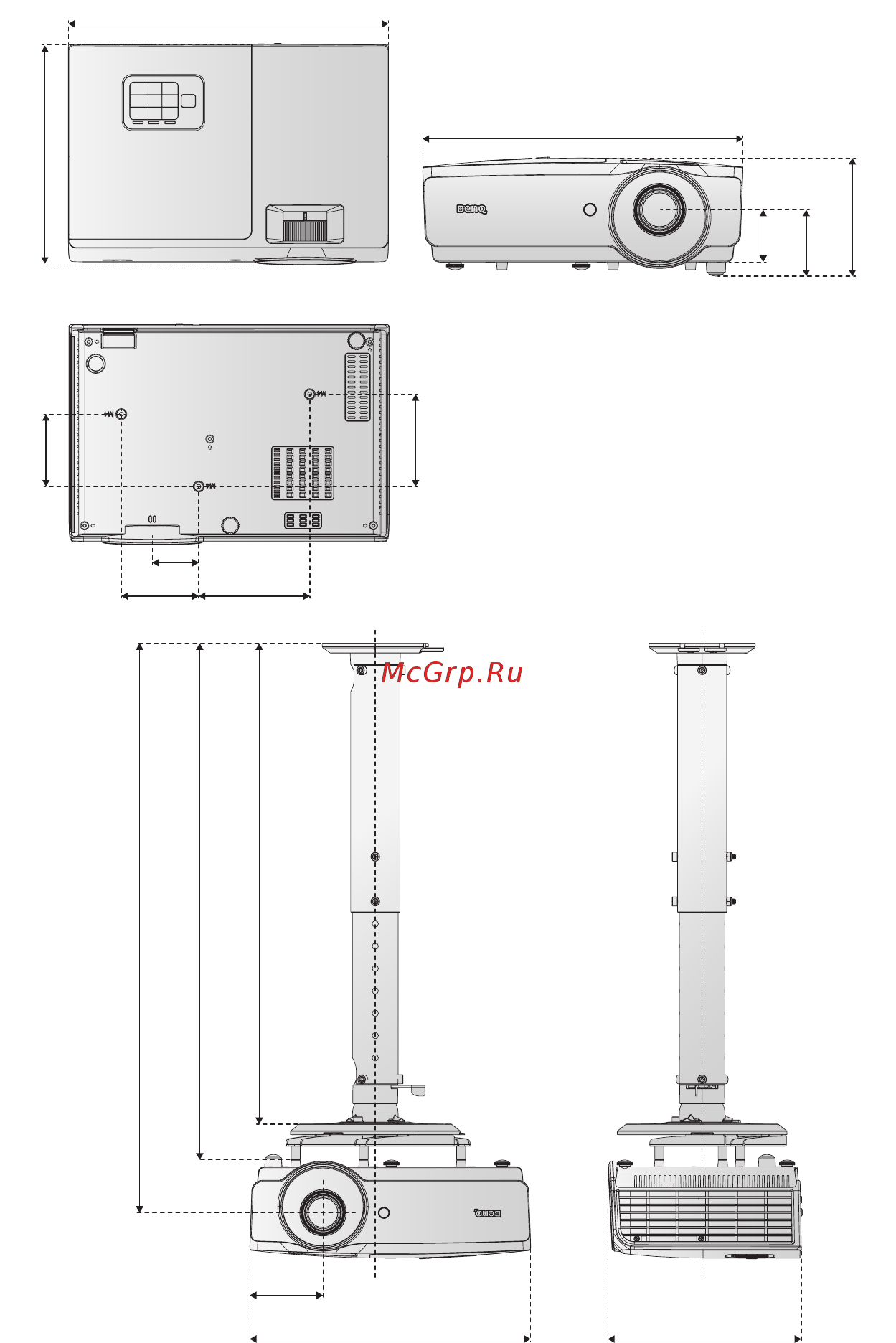 Benq MH741 9H.JEA77.24E БЕЛЫЙ [68/75] 2 мм ш x 116 мм в x 216 3 мм г