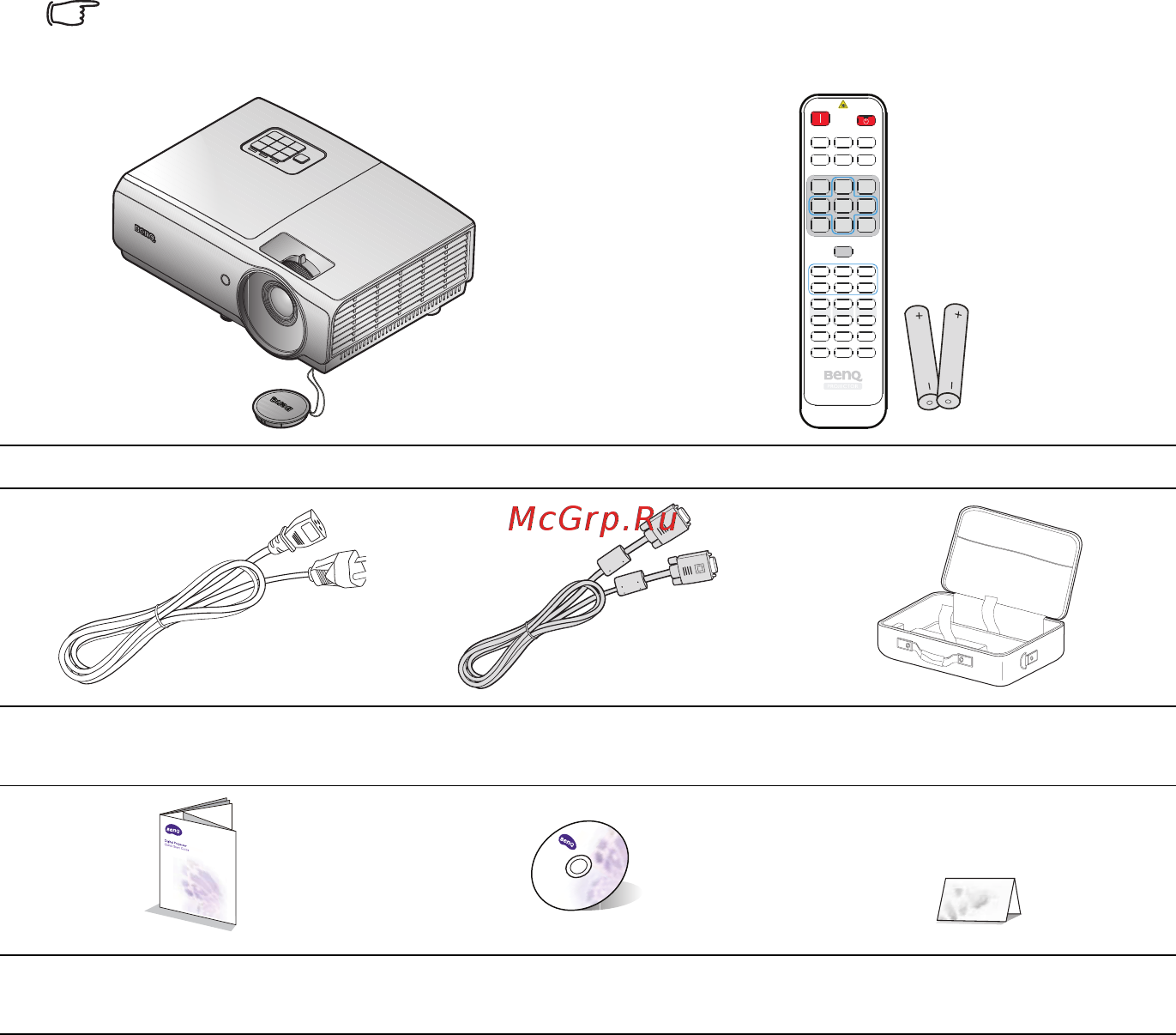 Benq MH741 [9/75] Комплектация