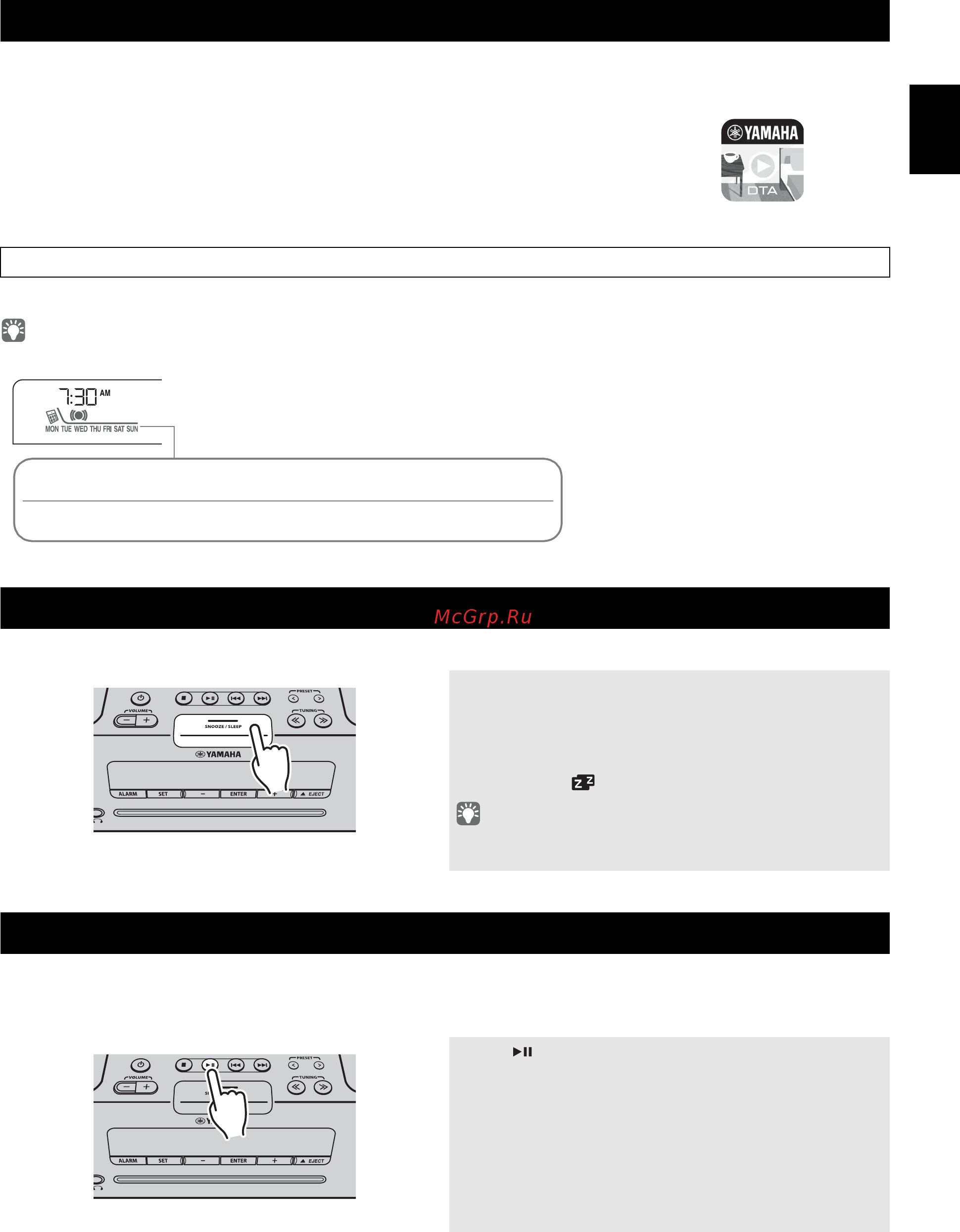 Yamaha TSX-B235 Pure White [23/227] Using the sleep timer