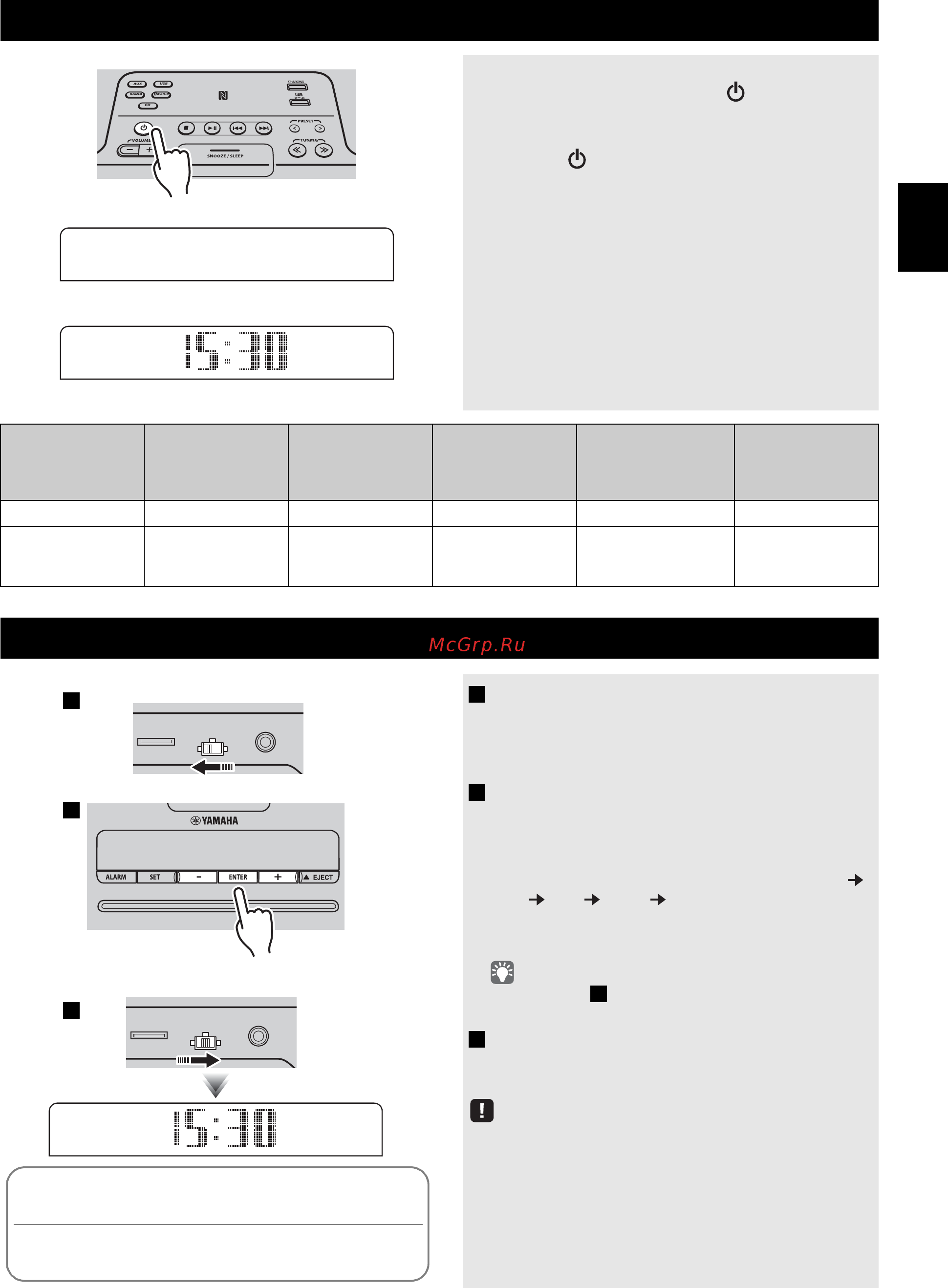 Yamaha TSX-B235 Pure White [35/227] Mise sous tension de l appareil
