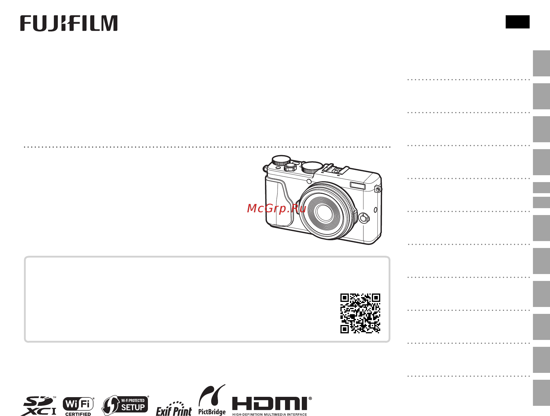 Fujifilm X70 Black Инструкция по эксплуатации онлайн