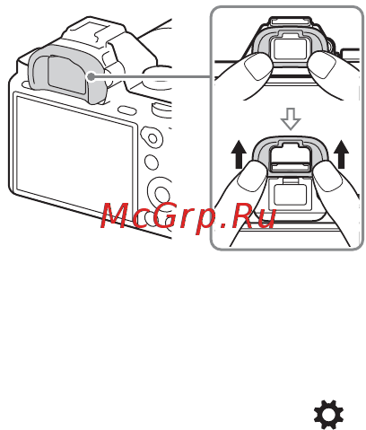 Sony Alpha A7R II Body [268/787] Abnehmen der okularmuschel