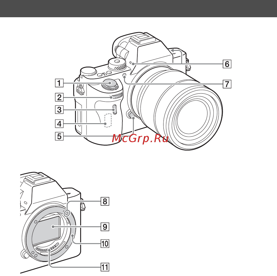 Sony Alpha A7S II Body [312/779] Identificación de las partes
