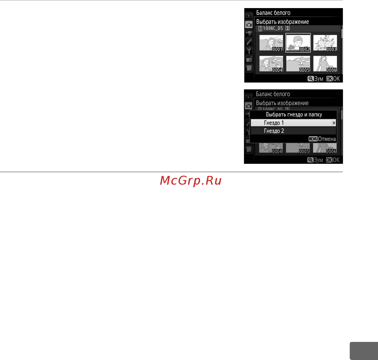 Nikon D5 Body Инструкция по эксплуатации онлайн [199/420] 228406
