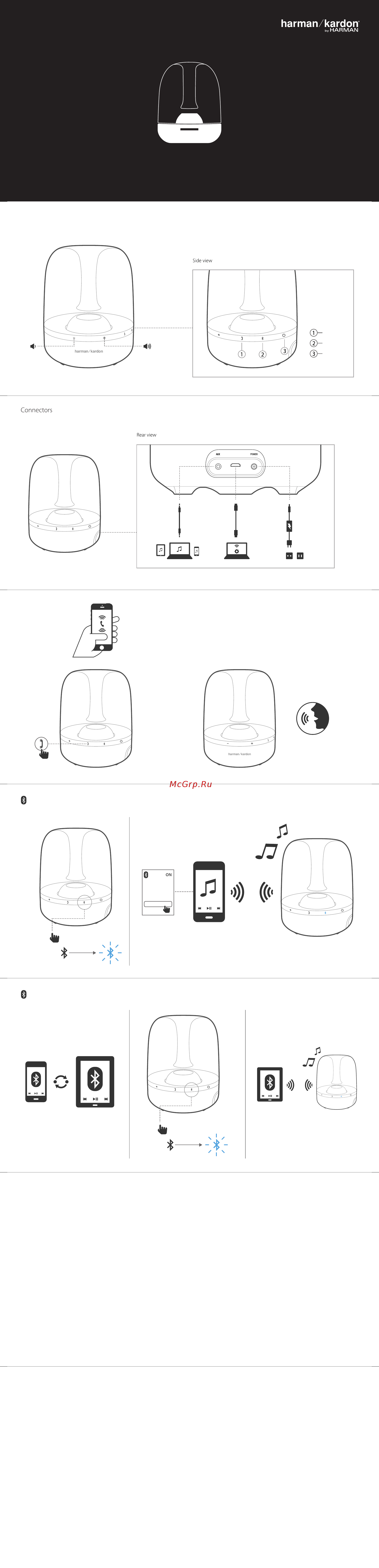 Harman/Kardon Aura Studio Black (AURASTUDIOBLKEU2) Инструкция по эксплуатации онлайн